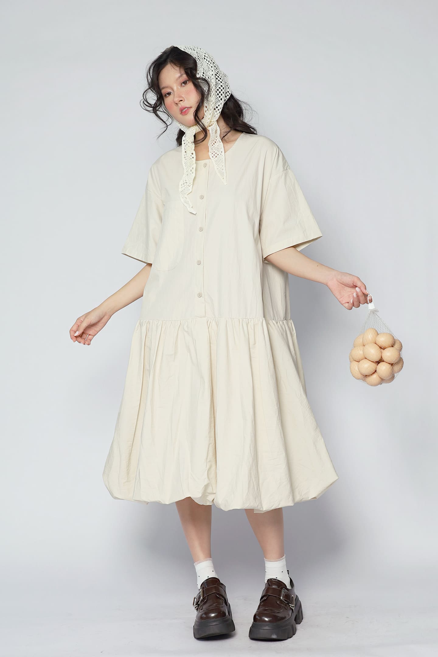 JOY - Mave Dress in Khaki Cream