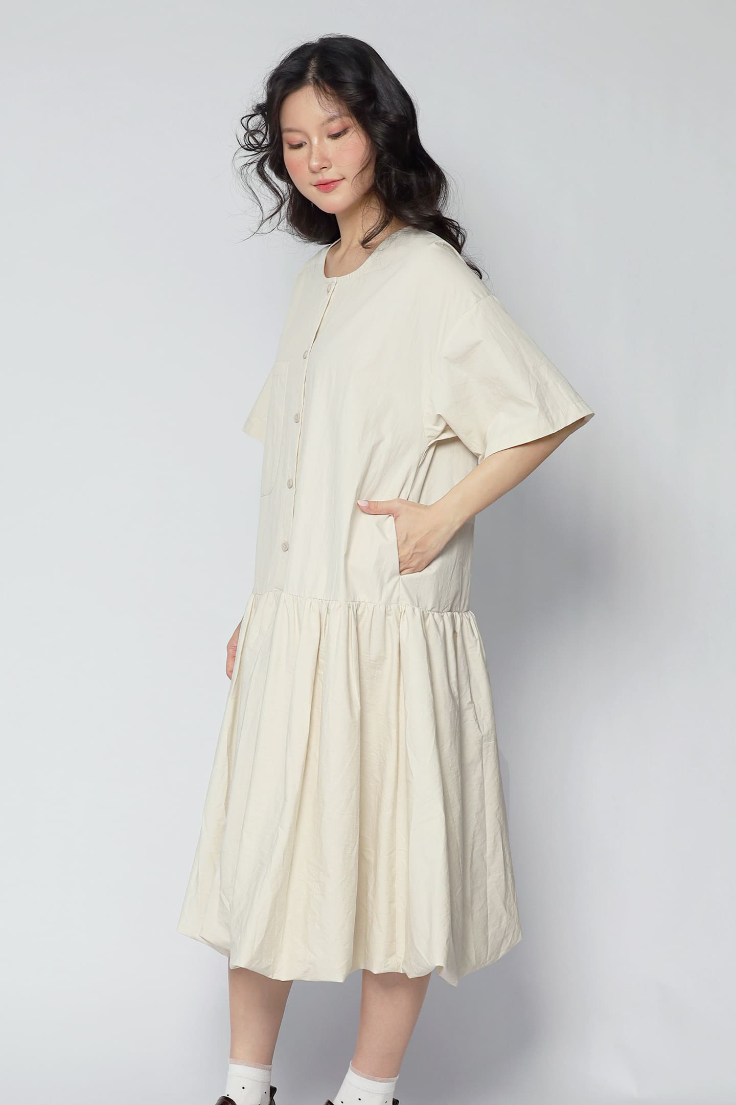 JOY - Mave Dress in Khaki Cream