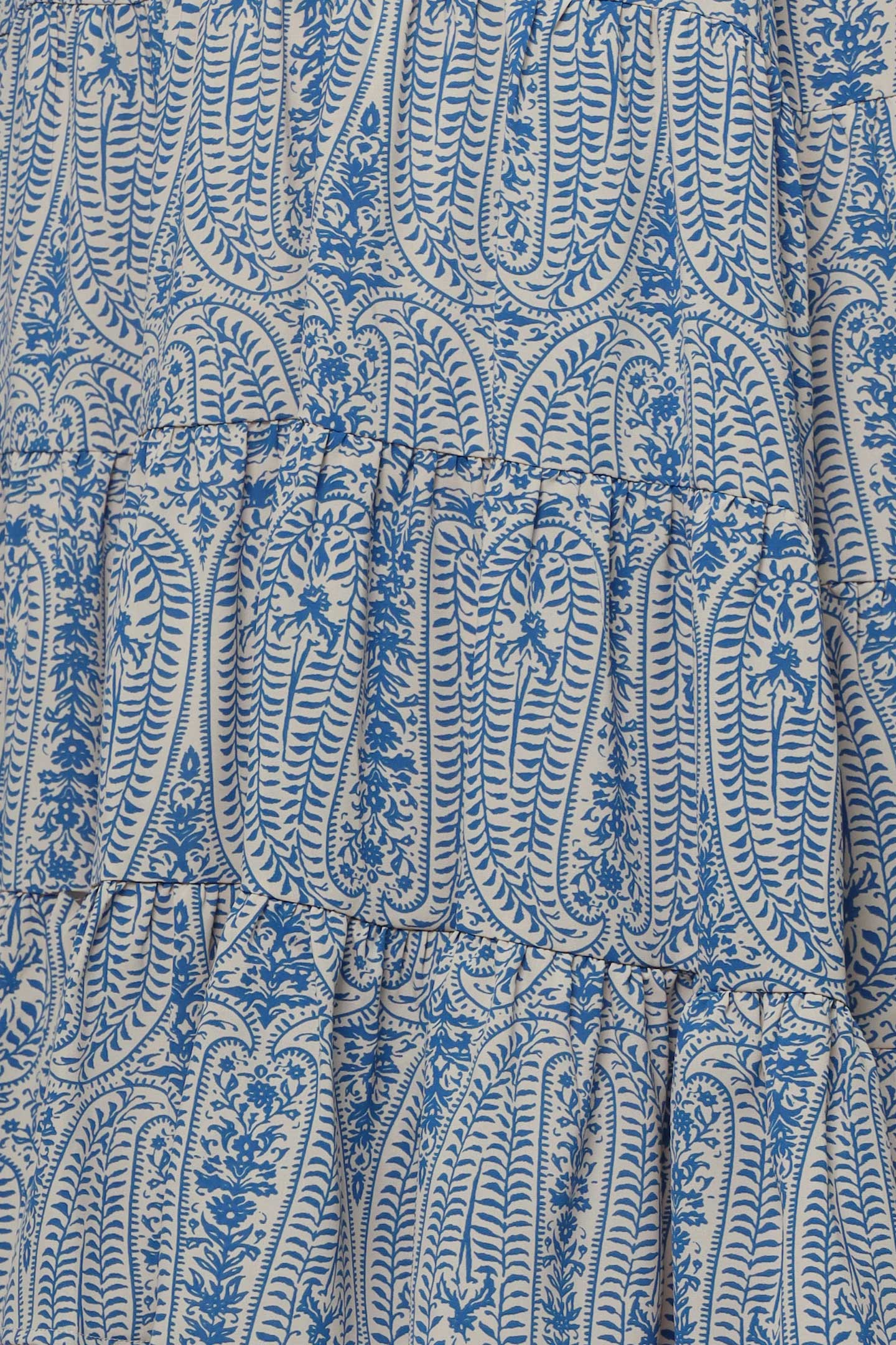 Melbourne Dress in Blue Paisley
