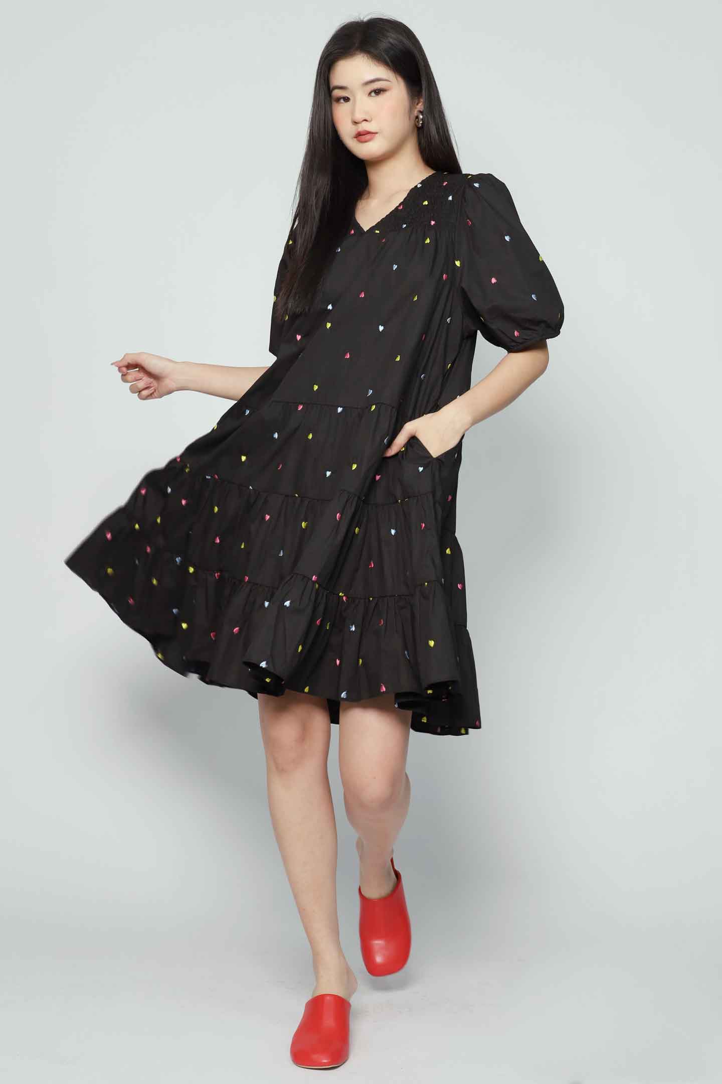 Melbourne Dress in Little Heartbeat