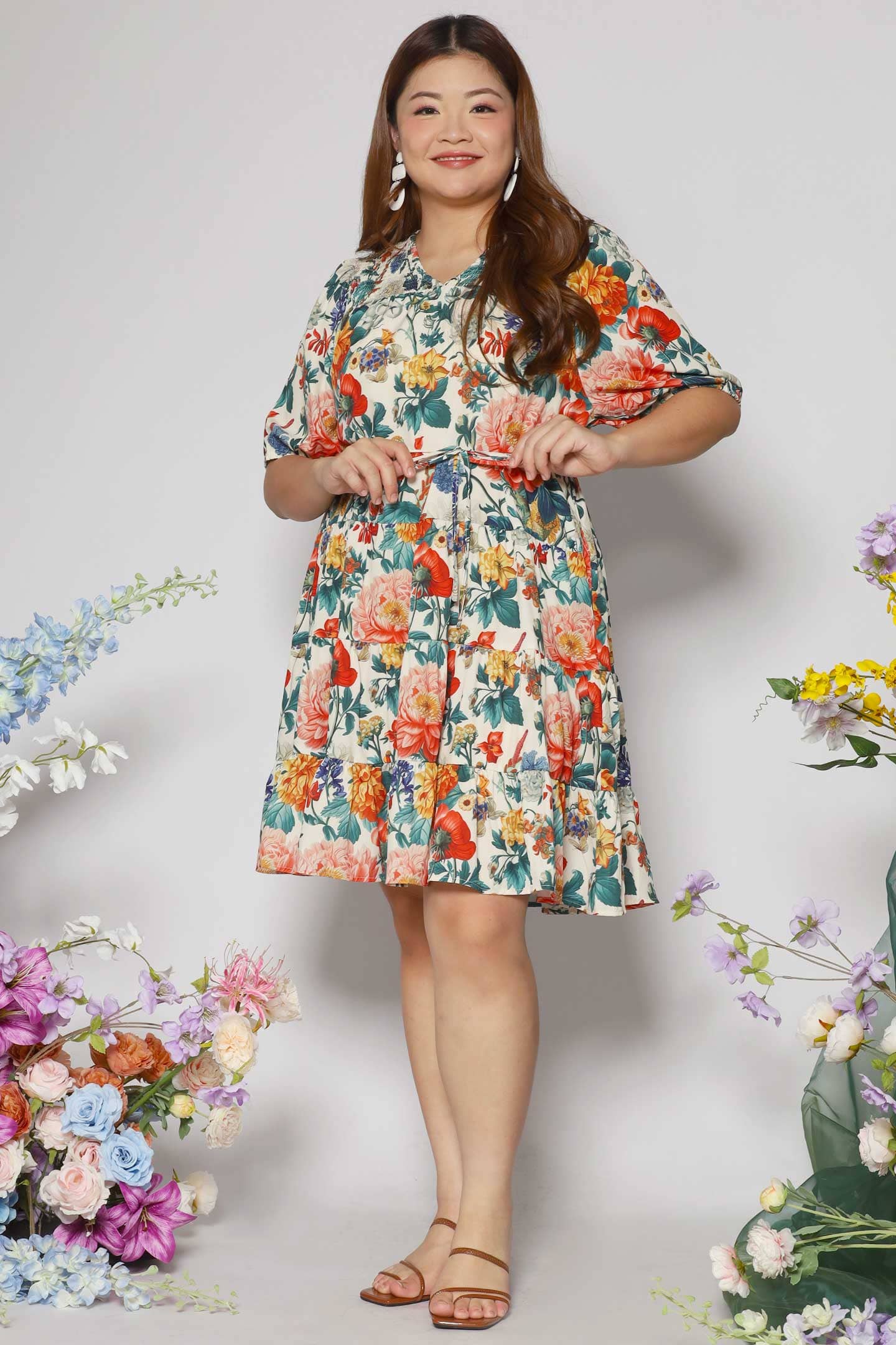 Melbourne Dress in Petal Street