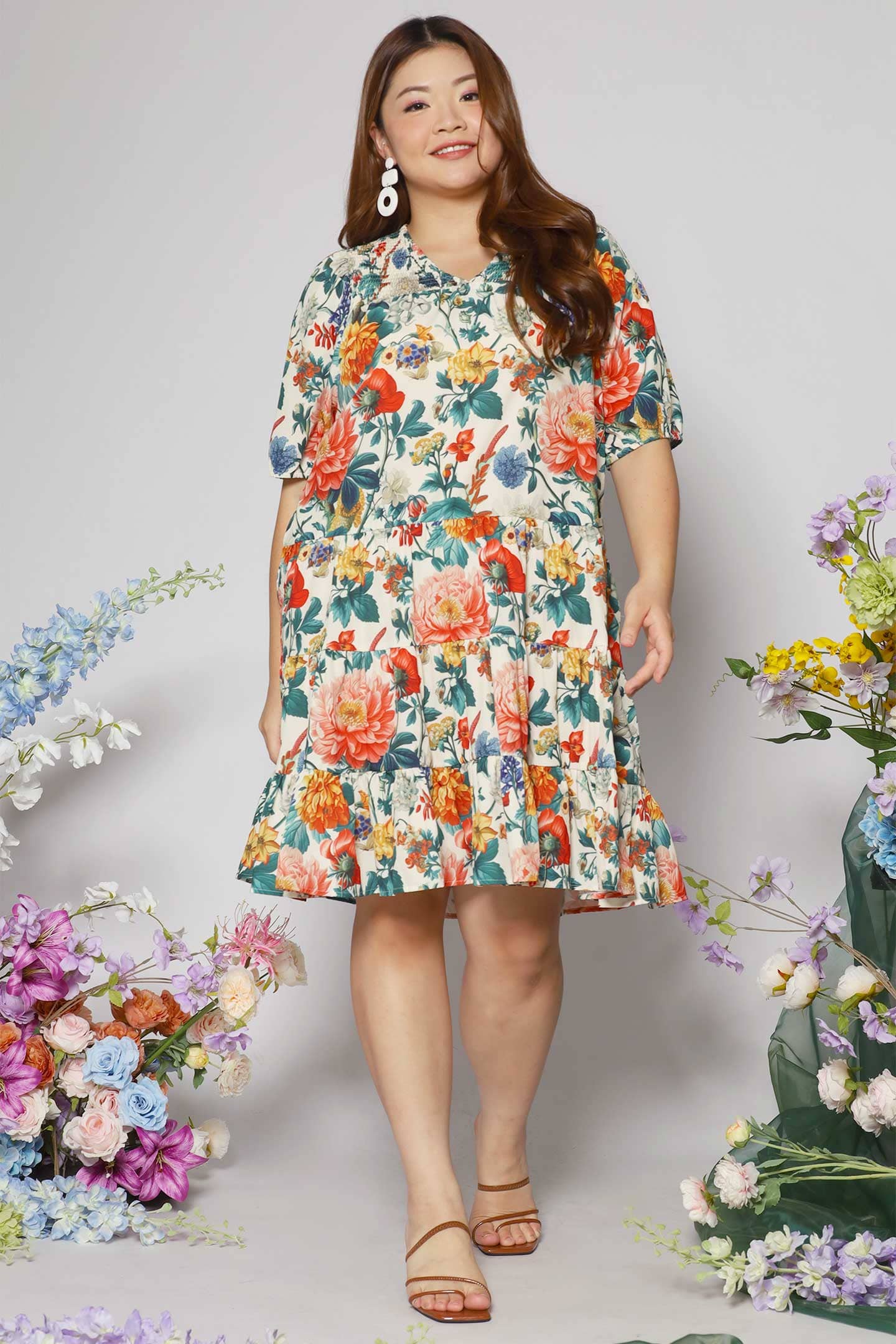 Melbourne Dress in Petal Street