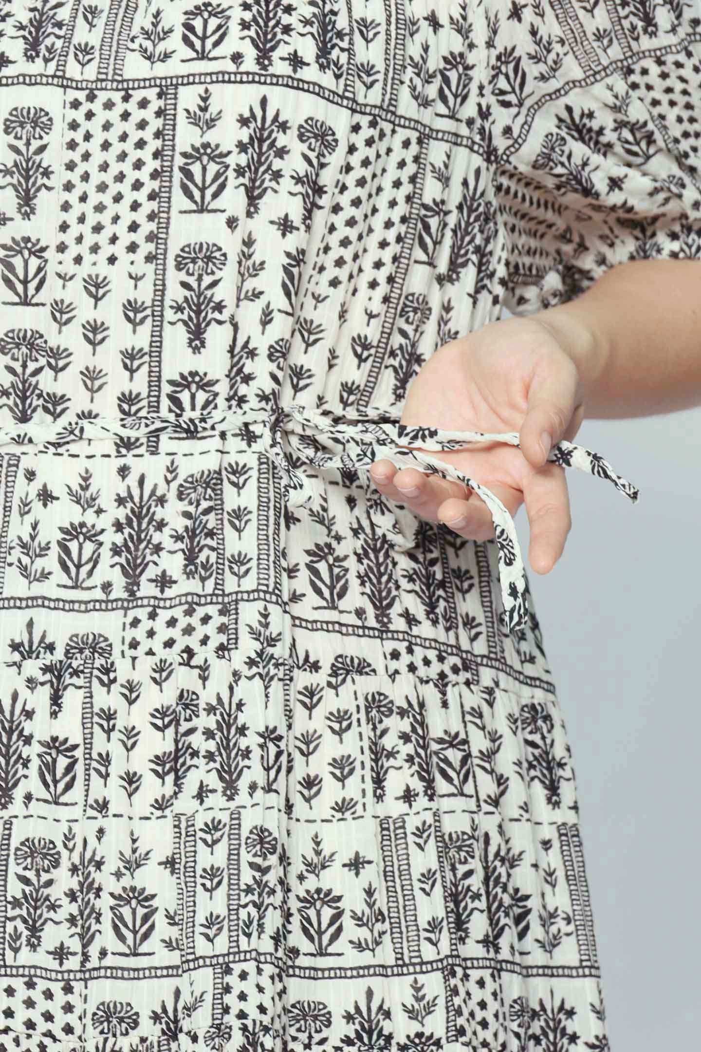 Melbourne Dress in Spring Blocks