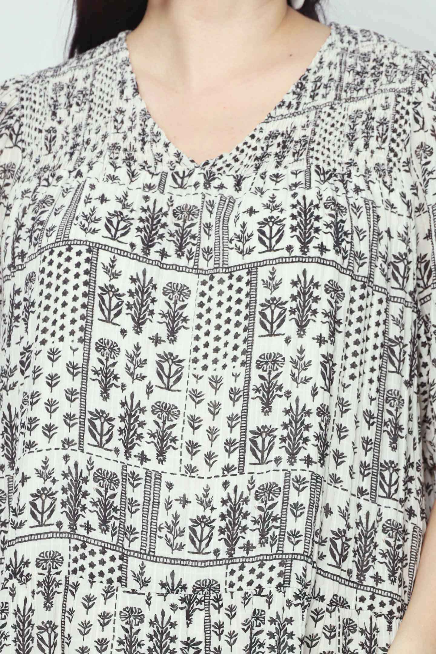 Melbourne Dress in Spring Blocks