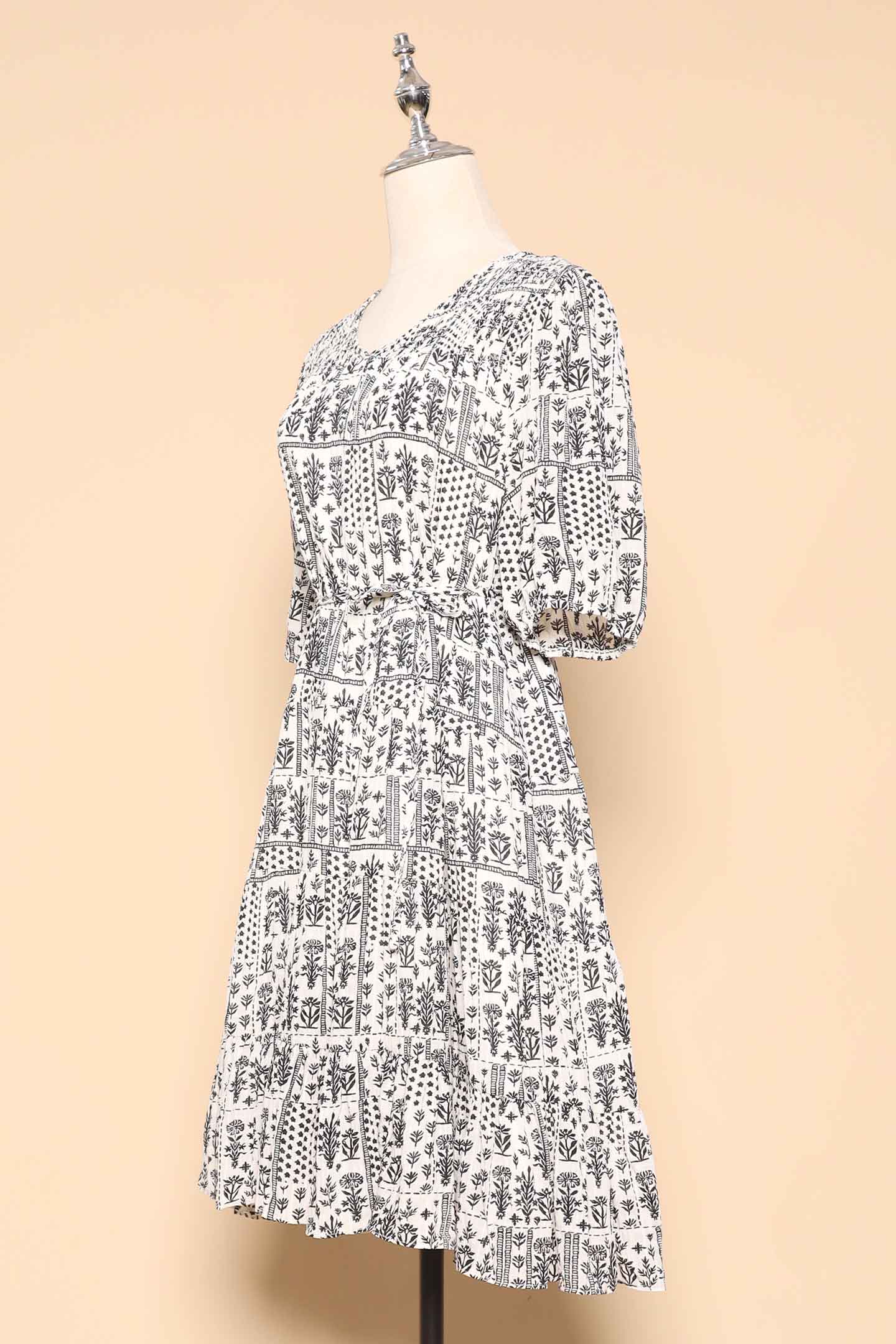 PO - Melbourne Dress in Spring Blocks