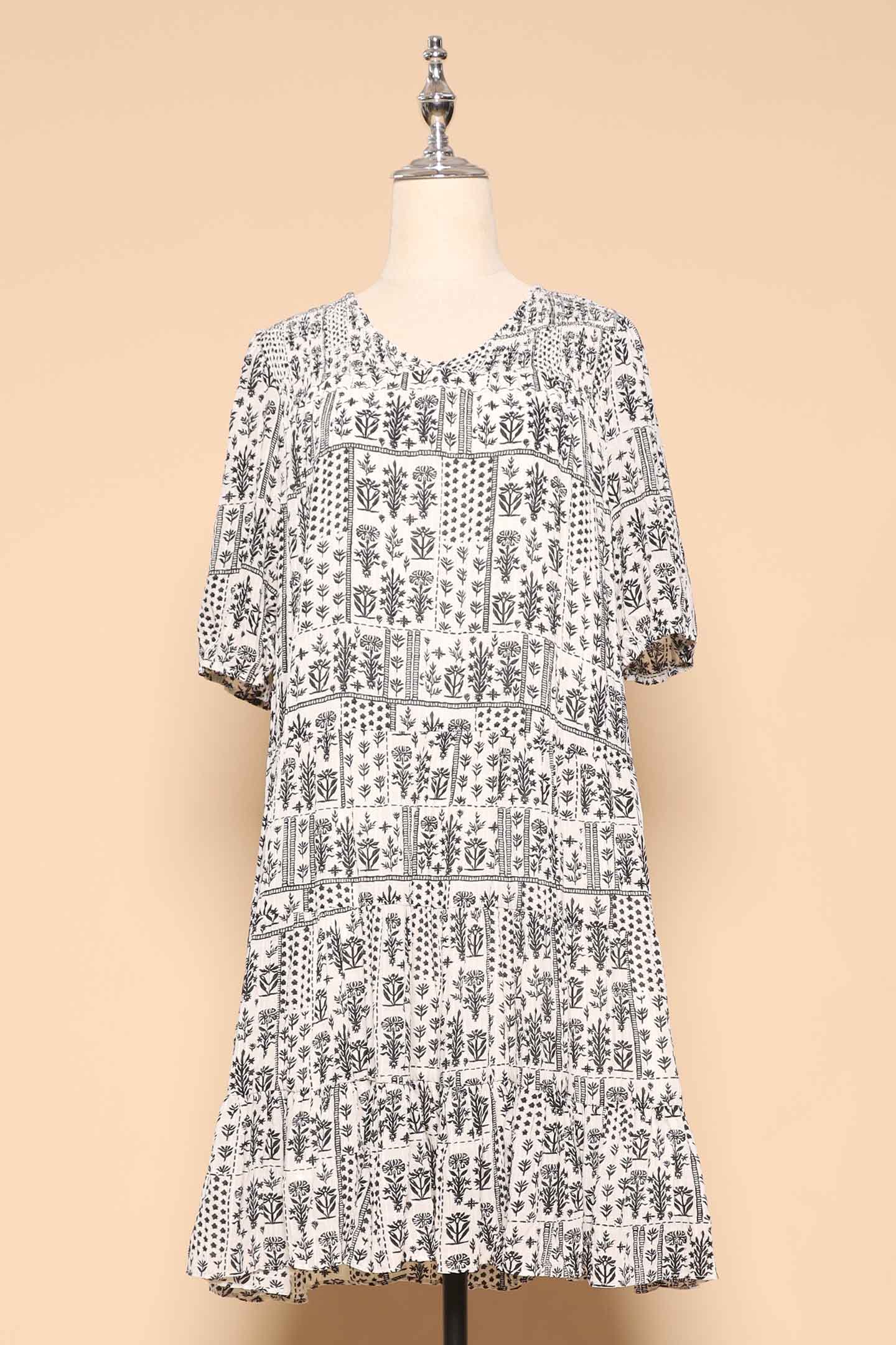 PO - Melbourne Dress in Spring Blocks