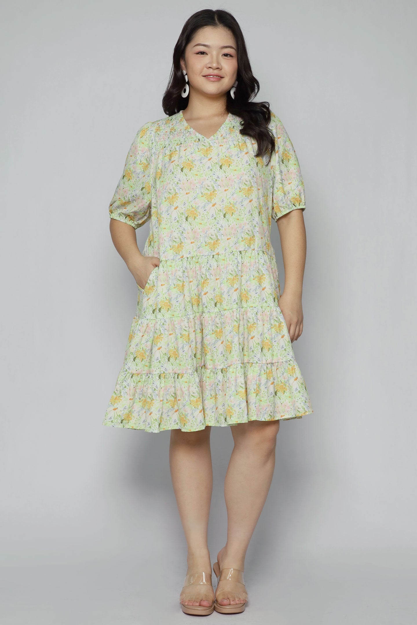 Melbourne Dress in Sweet Courtyard