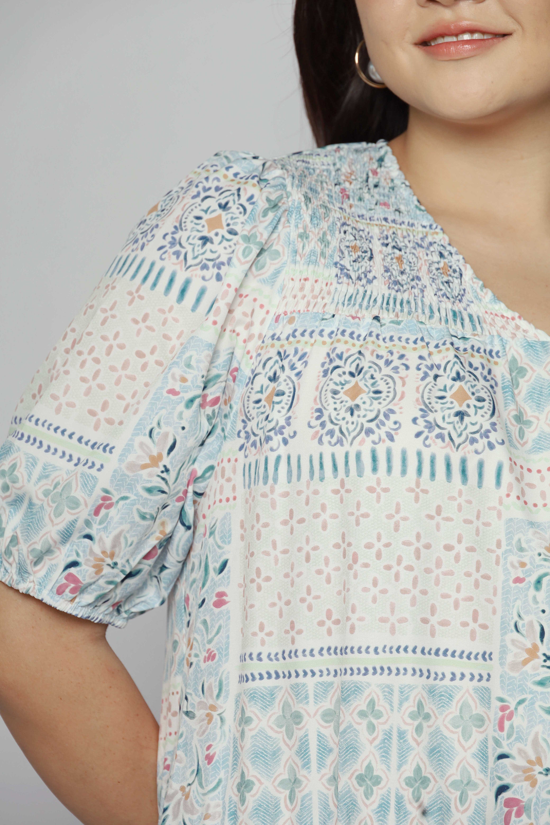 Melbourne Dress in Sweet Mosaic