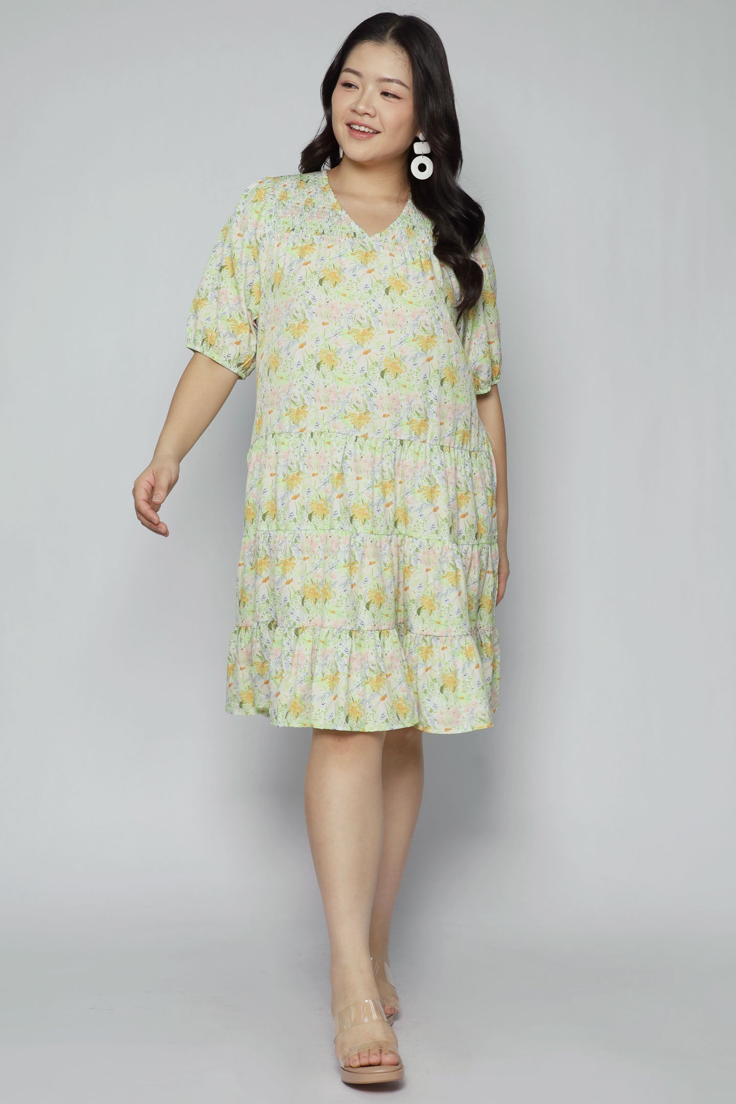 Melbourne Dress in Sweet Courtyard