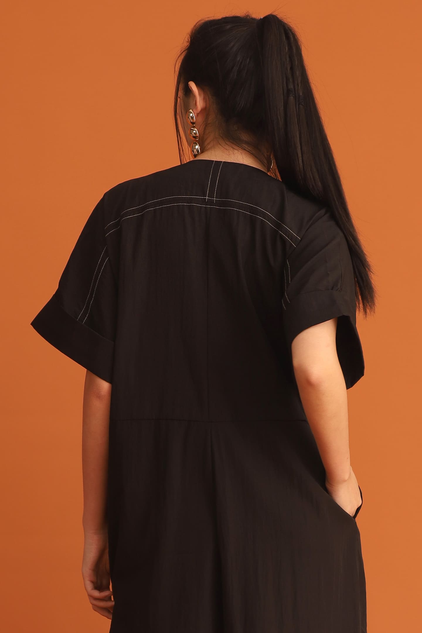 CHOSEN - Melodie Trimming Jumpsuit in Black