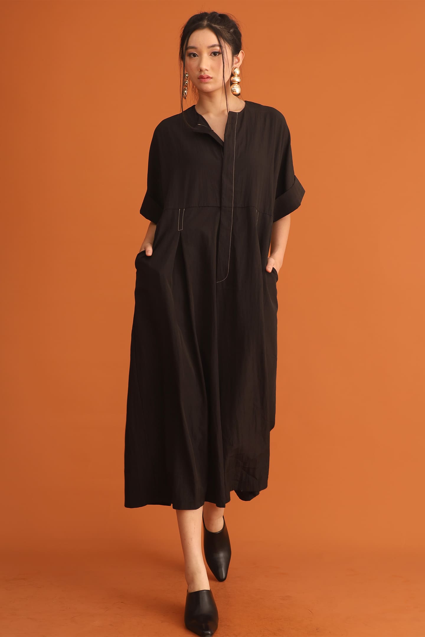 CHOSEN - Melodie Trimming Jumpsuit in Black