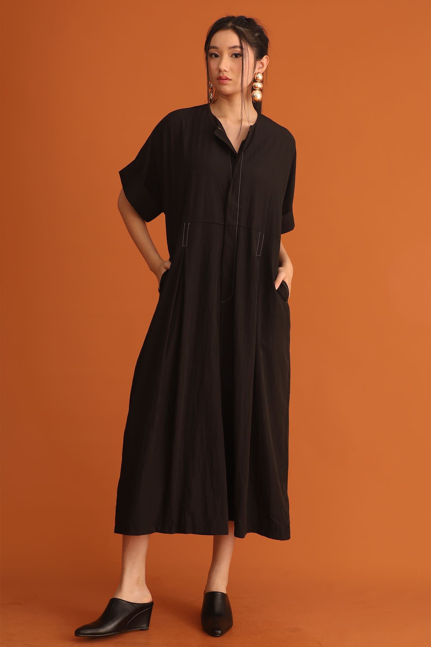 CHOSEN - Melodie Trimming Jumpsuit in Black