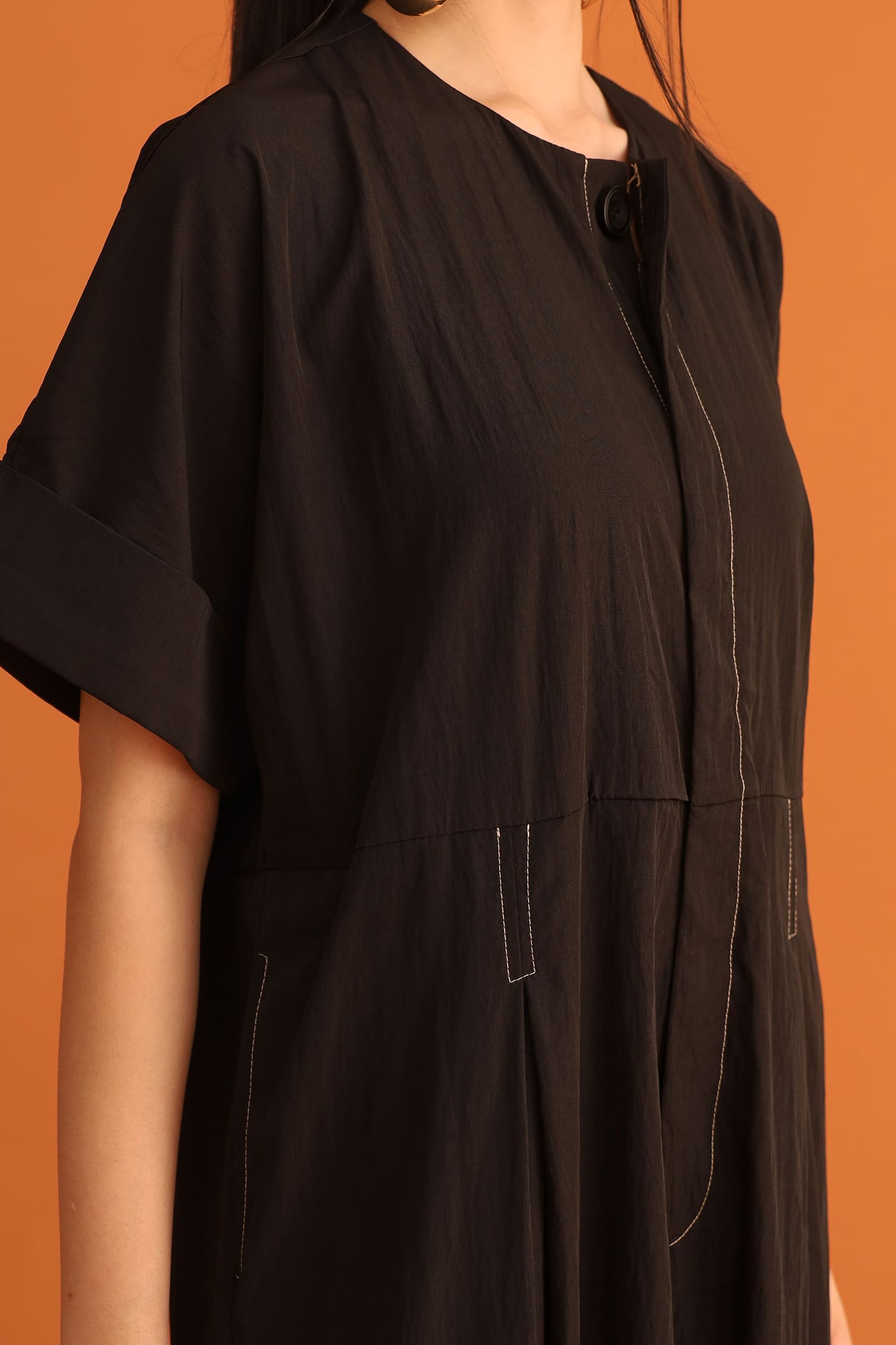 CHOSEN - Melodie Trimming Jumpsuit in Black