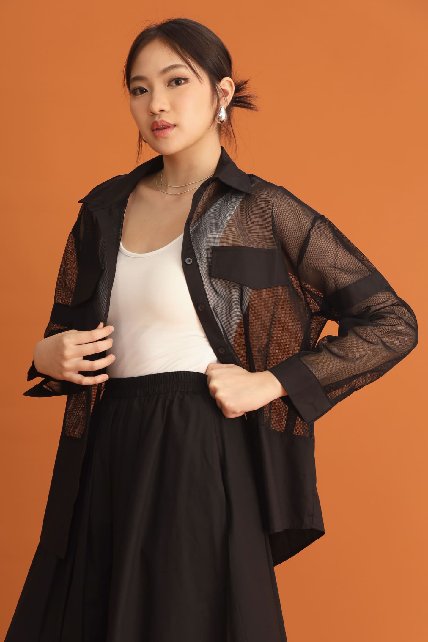 CHOSEN: Suzy Mesh Shirt in Black