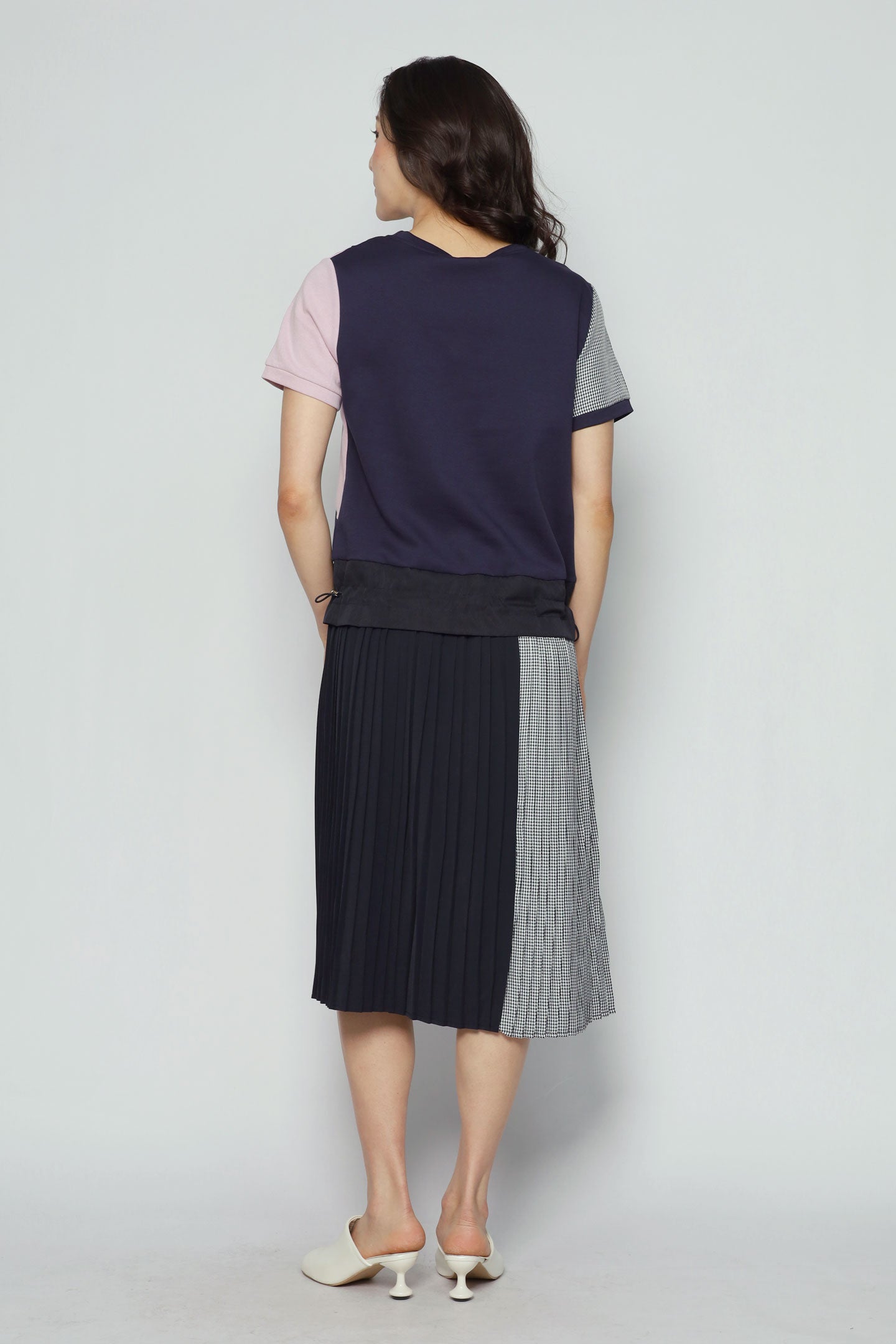Miguel Colourblock Dress in Pink
