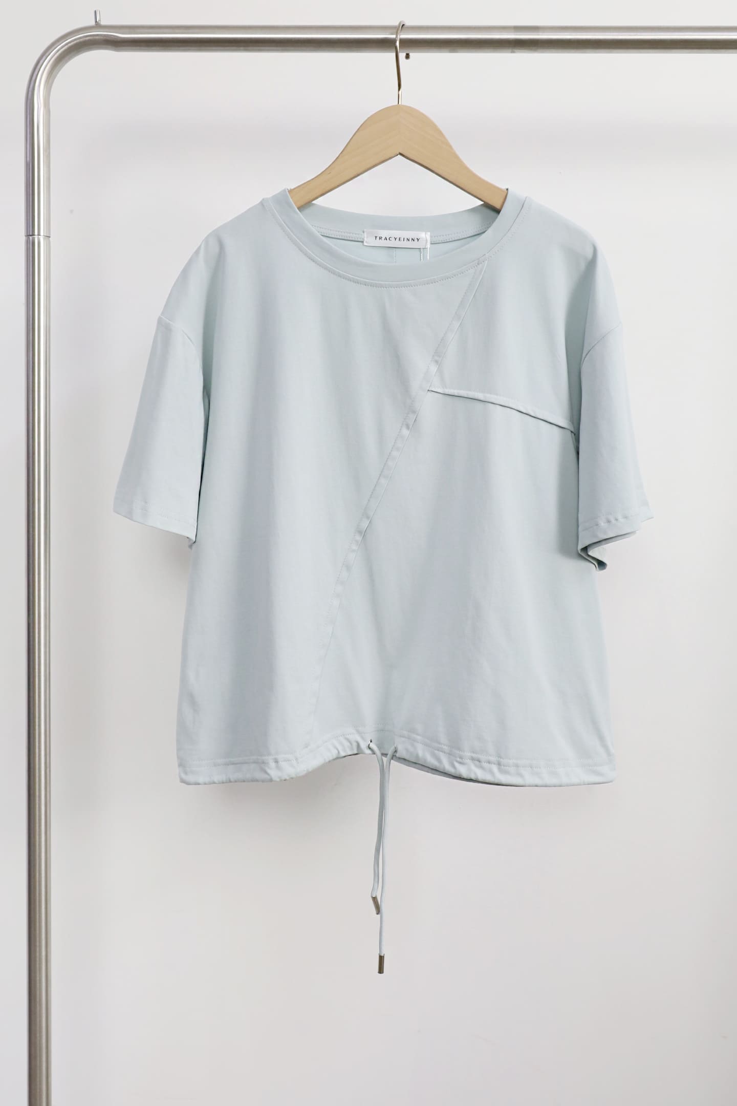 Backorders Easy By TE - Minoo Drawstring Top in Baby Blue