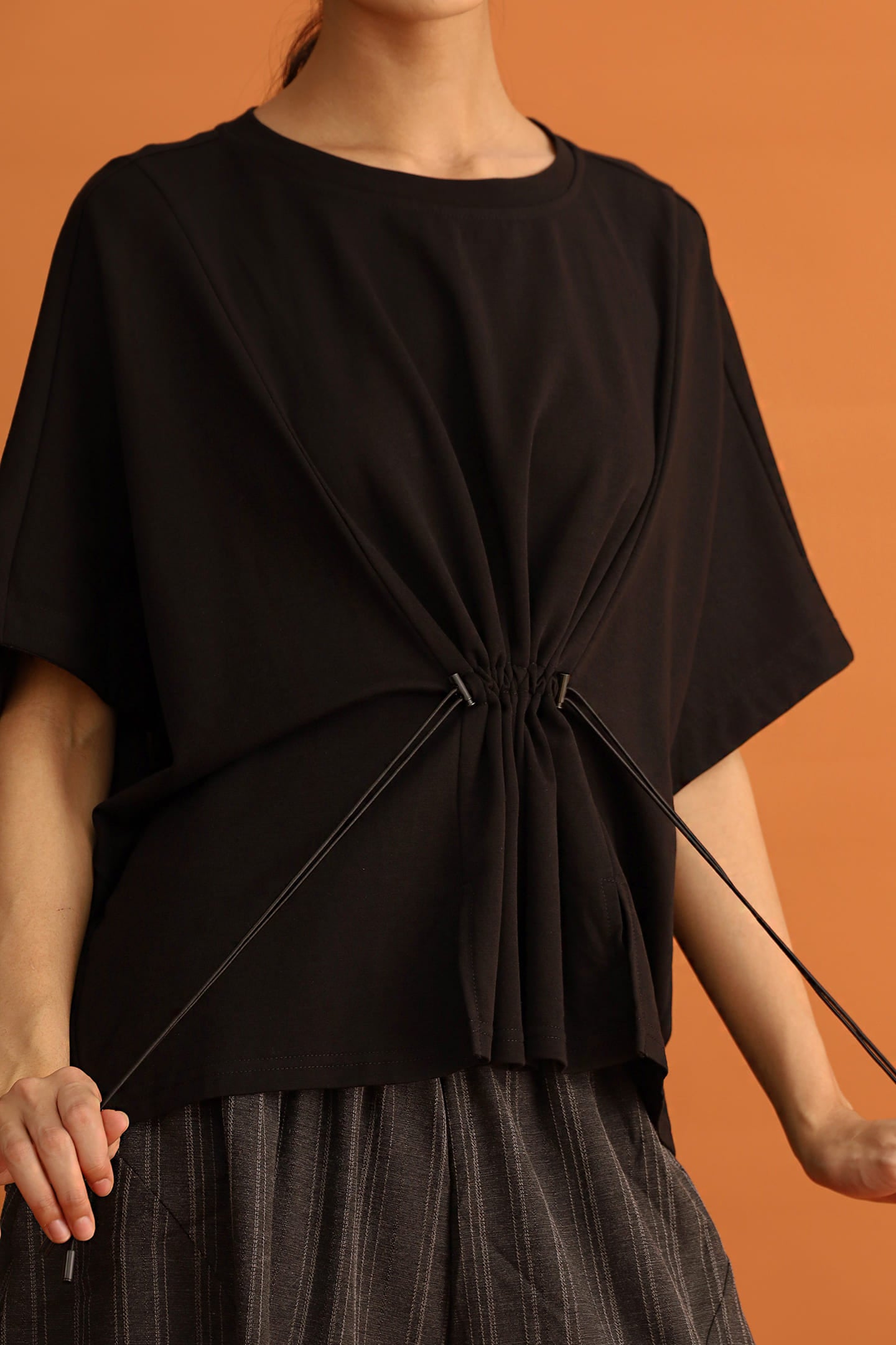 CHOSEN - Mio Drawstring Top in Black