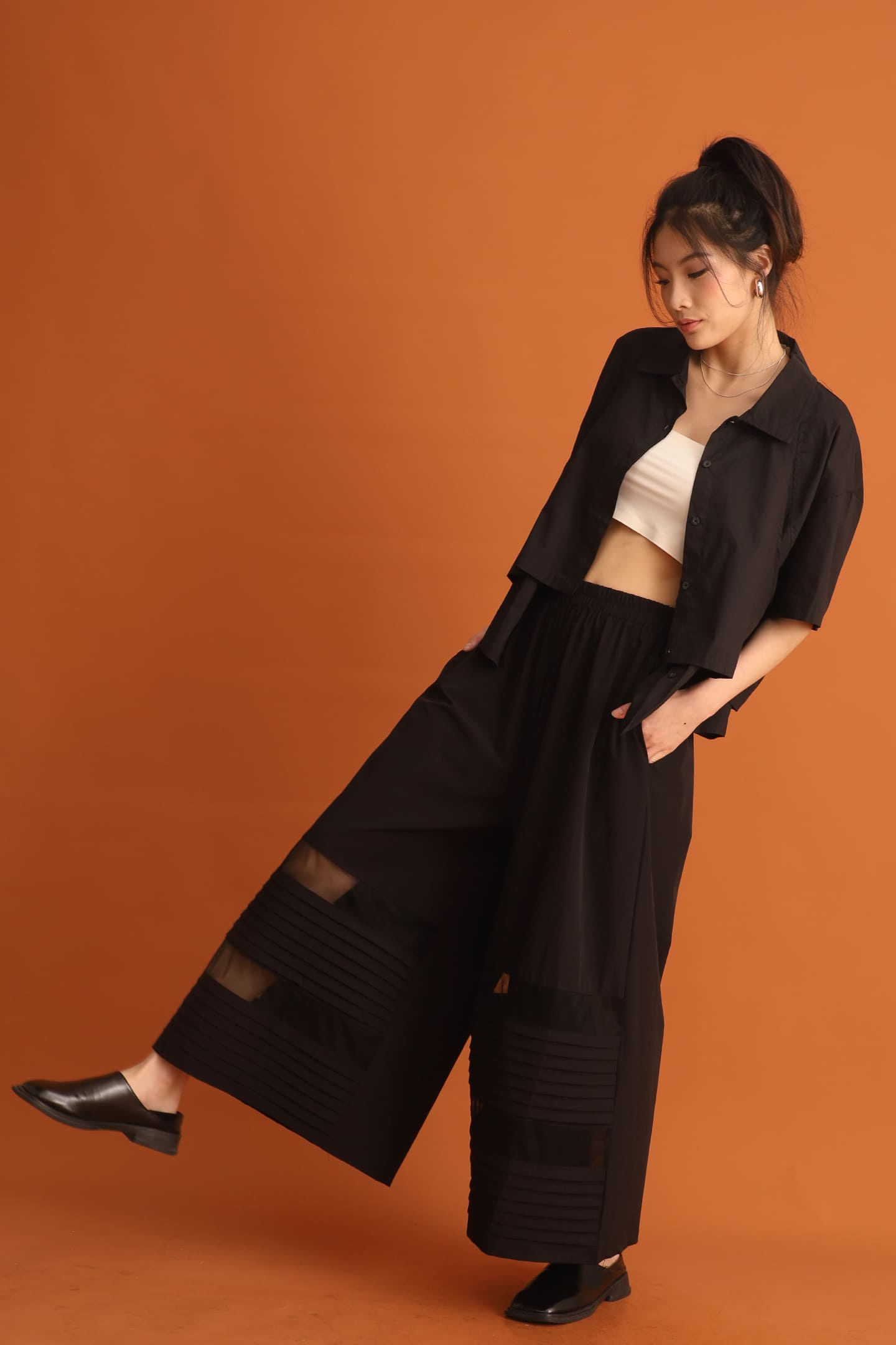 CHOSEN - Miyeon Layered Shirt in Black