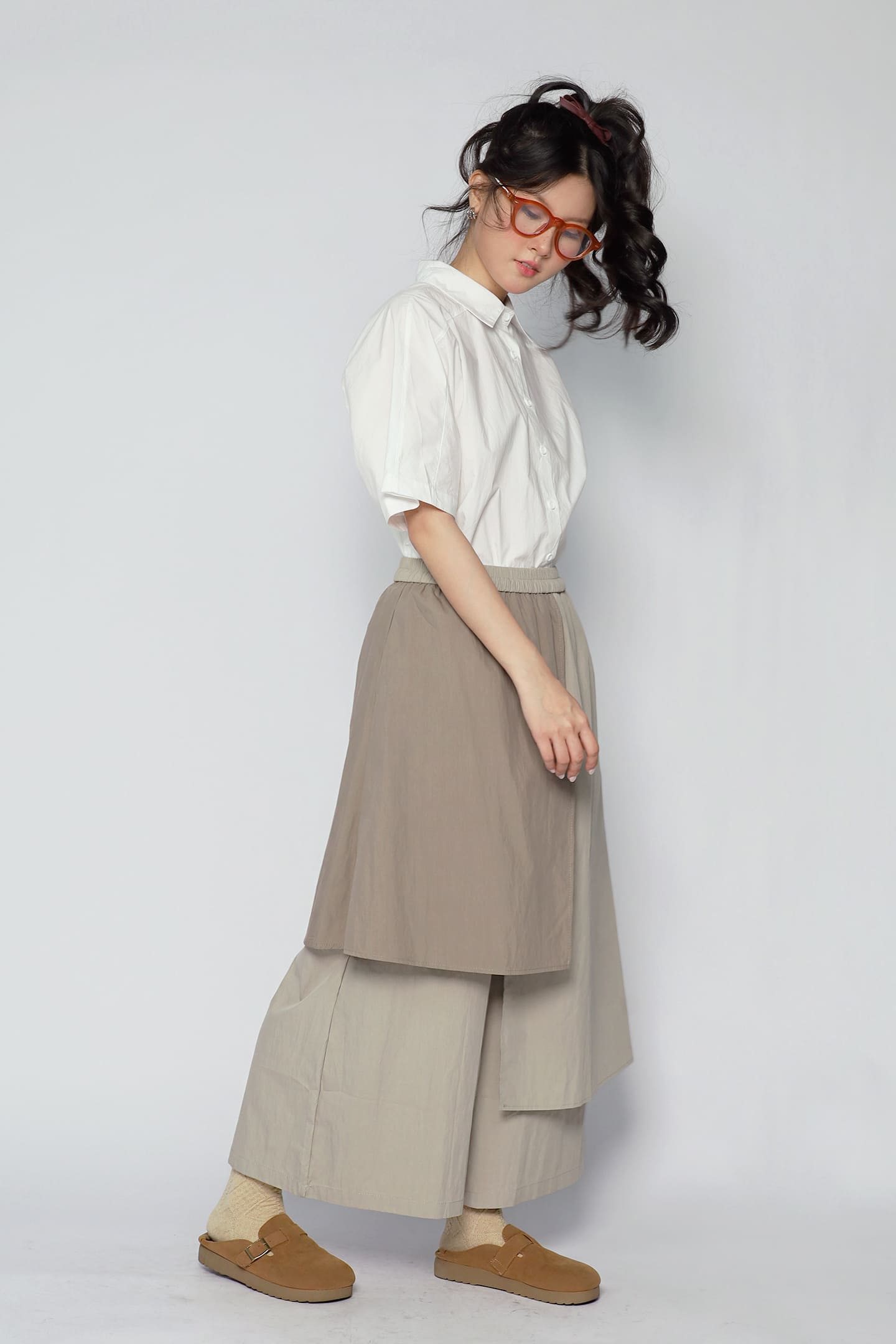 JOY - Mode Foldover Pants in Khaki