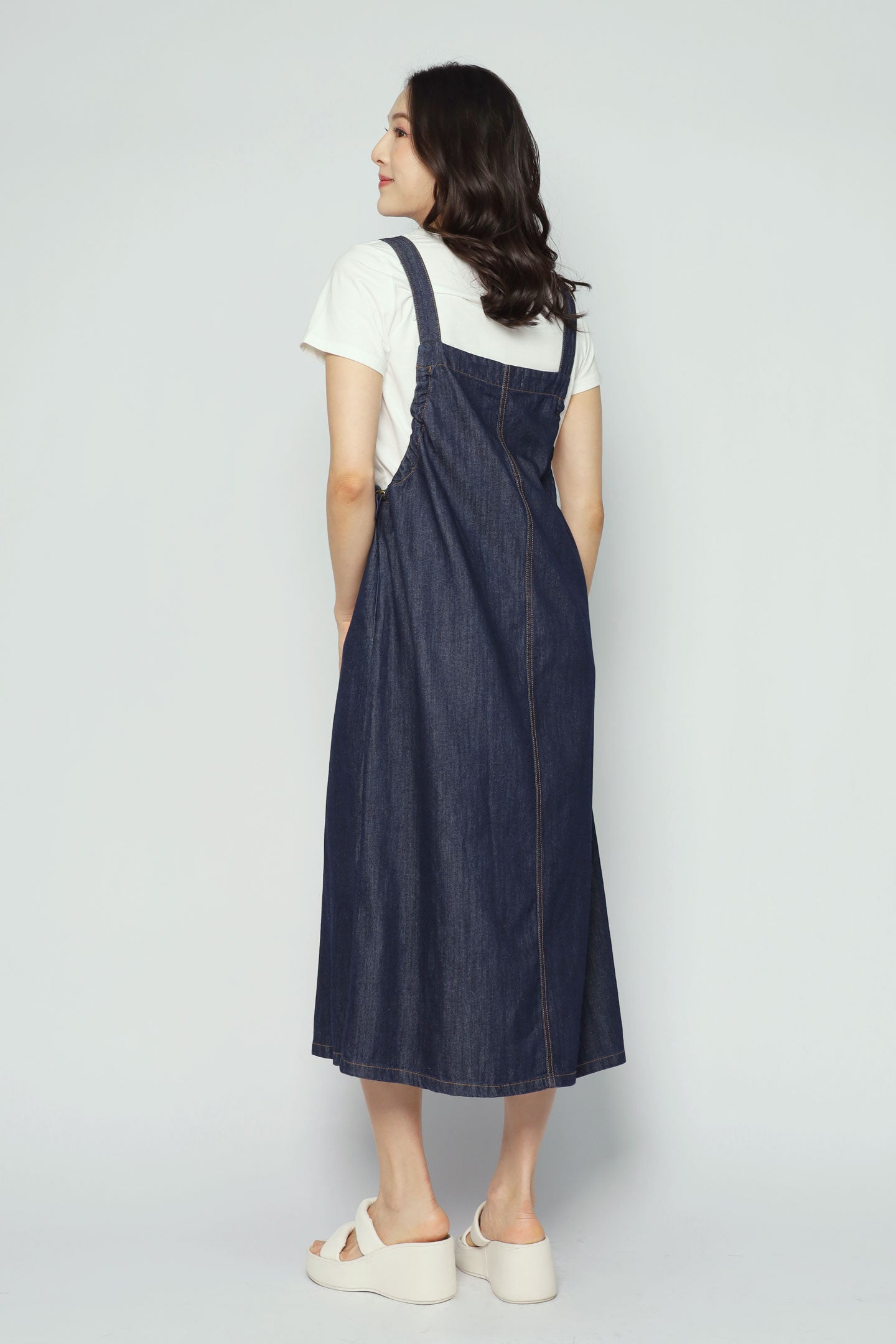 Backorders Mohana Denim Pinafore Dress