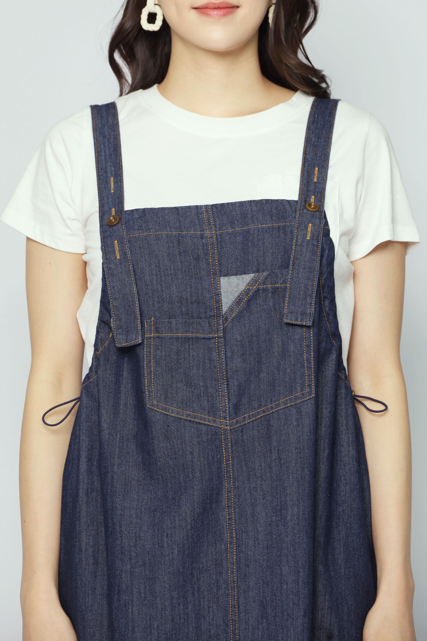 Backorders Mohana Denim Pinafore Dress