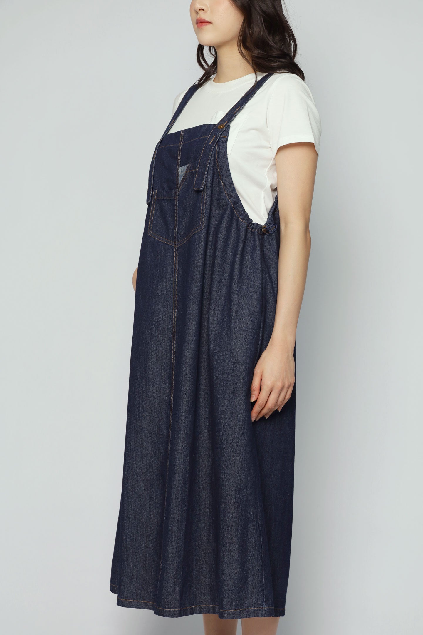 Backorders Mohana Denim Pinafore Dress