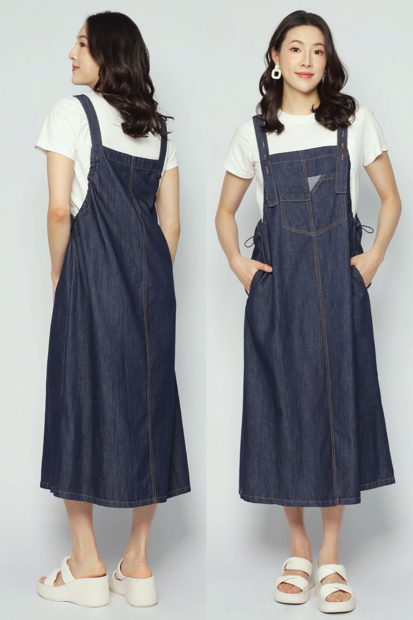 Backorders Mohana Denim Pinafore Dress