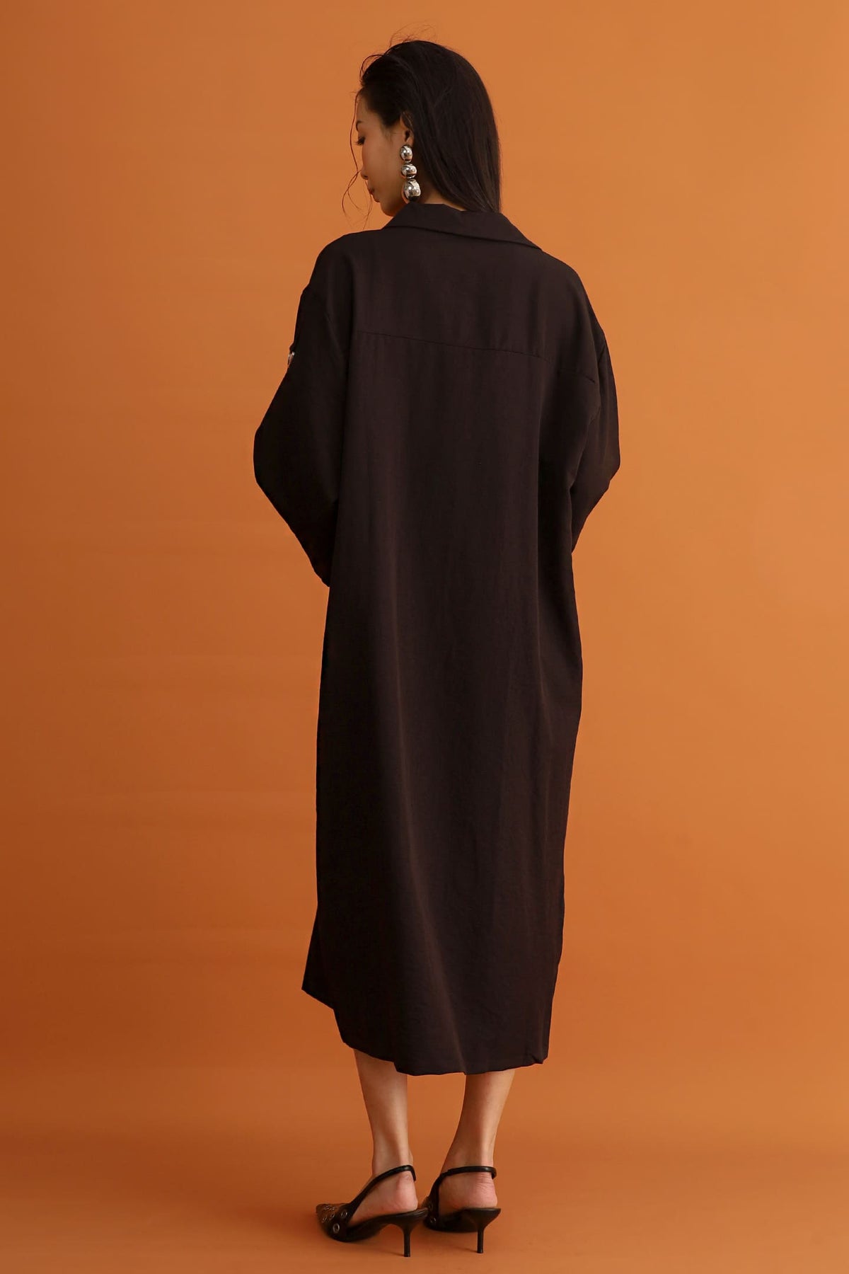 CHOSEN - Monaco Trench Coat Dress in Black