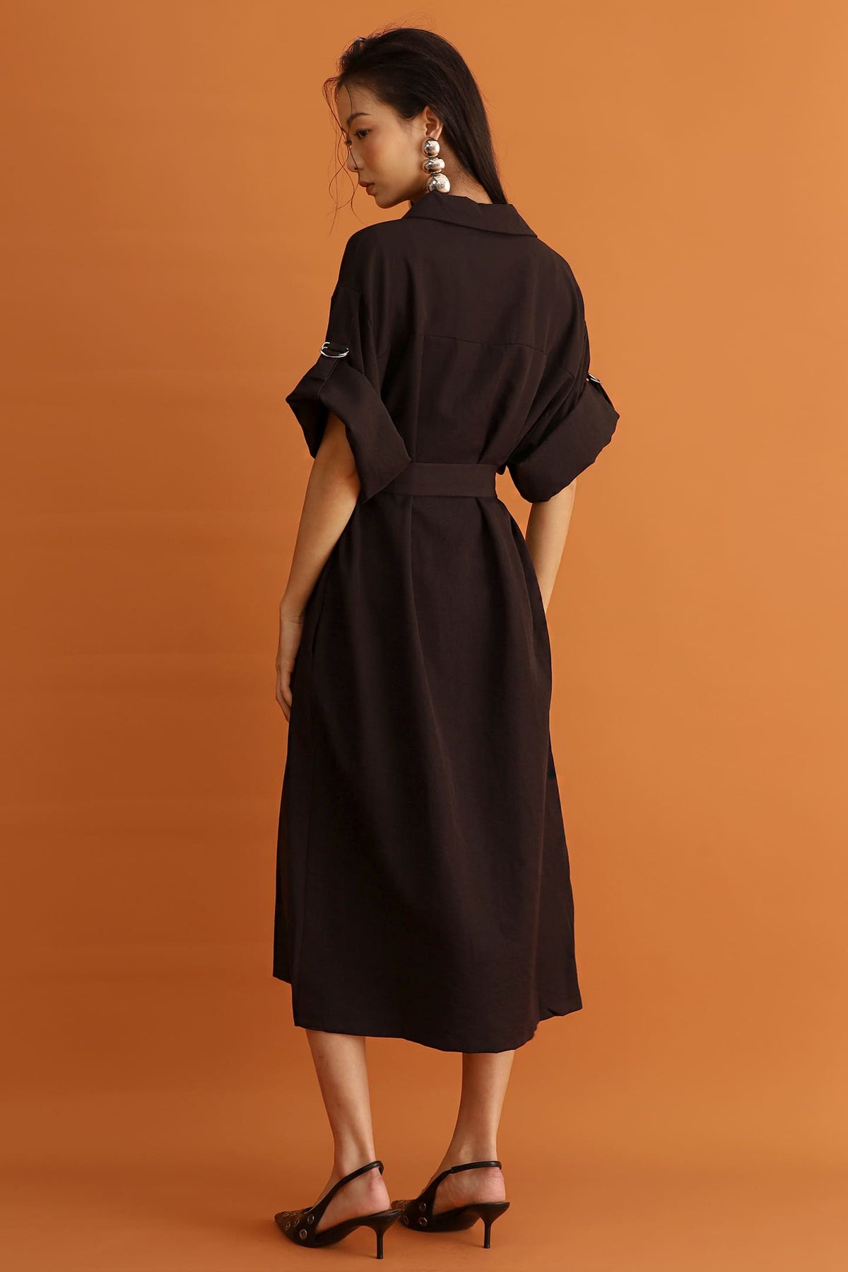 CHOSEN - Monaco Trench Coat Dress in Black
