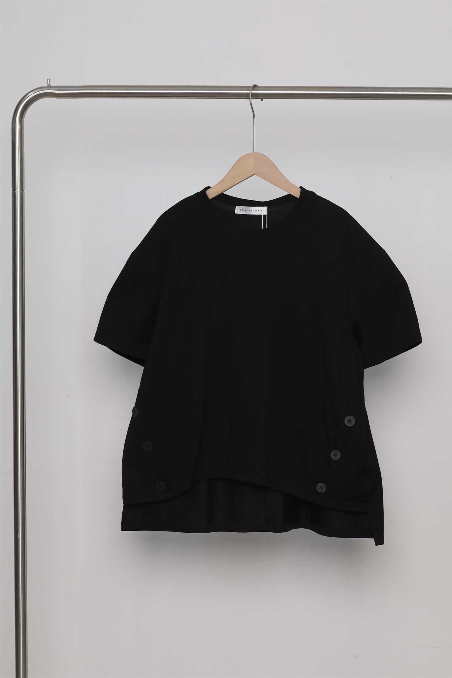 Easy By TE - Monnie Button Top in Black