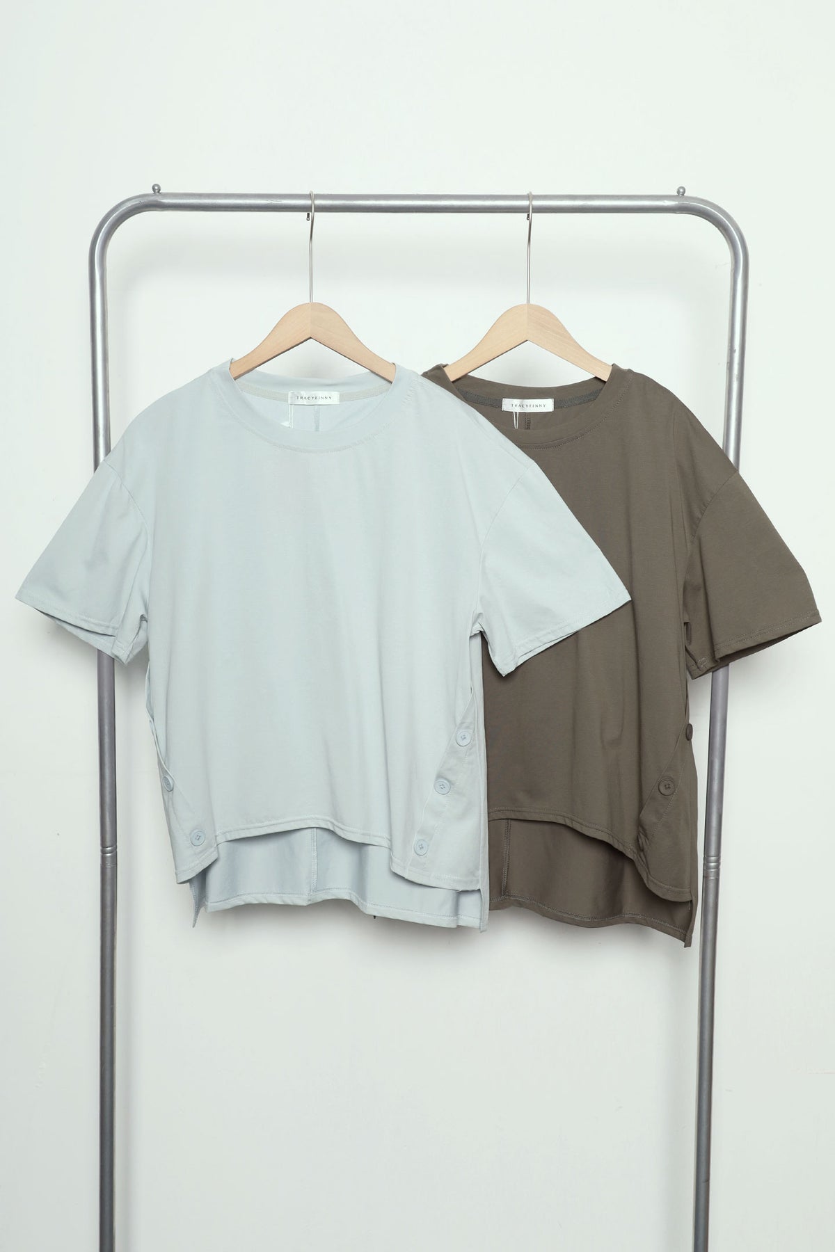 Easy by TE - Monnie Button Top in Blue