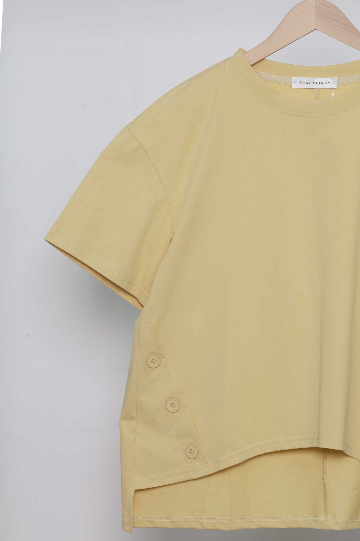 Easy By TE - Monnie Button Top in Yellow