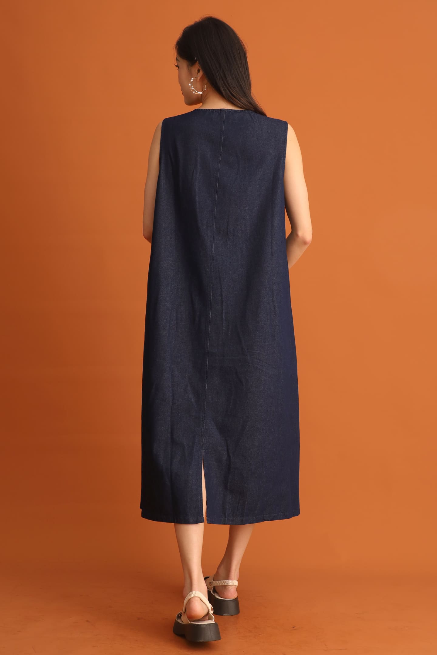 CHOSEN - Moon Pocket Denim Dress