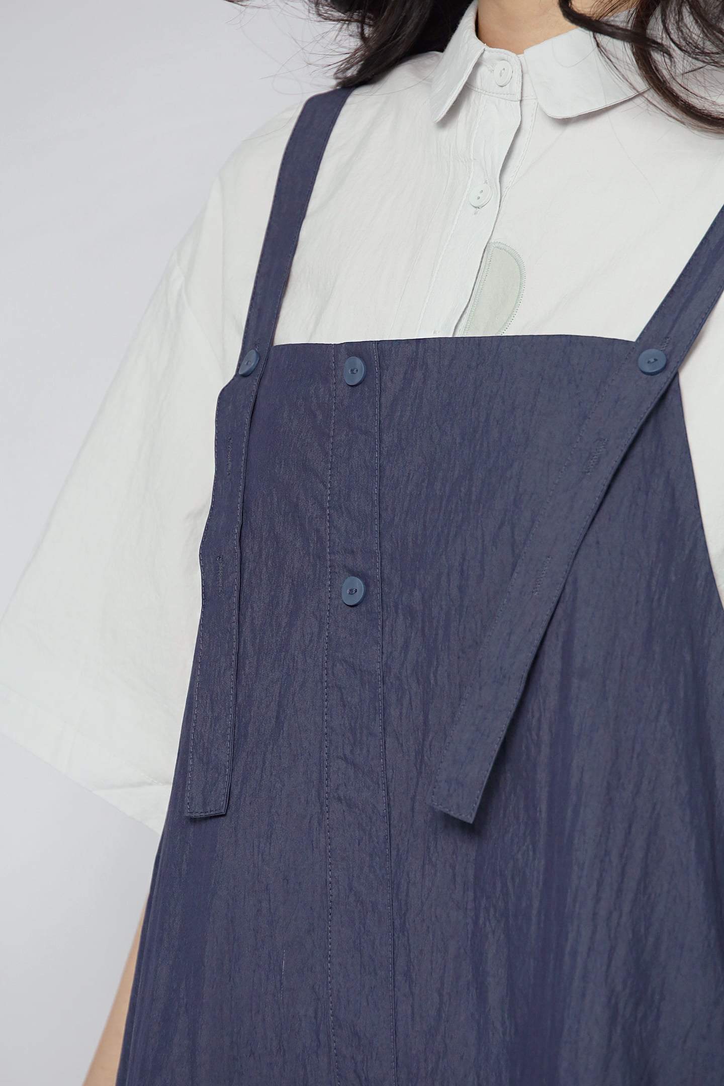 JOY - Moro Pinafore Dress in Blue