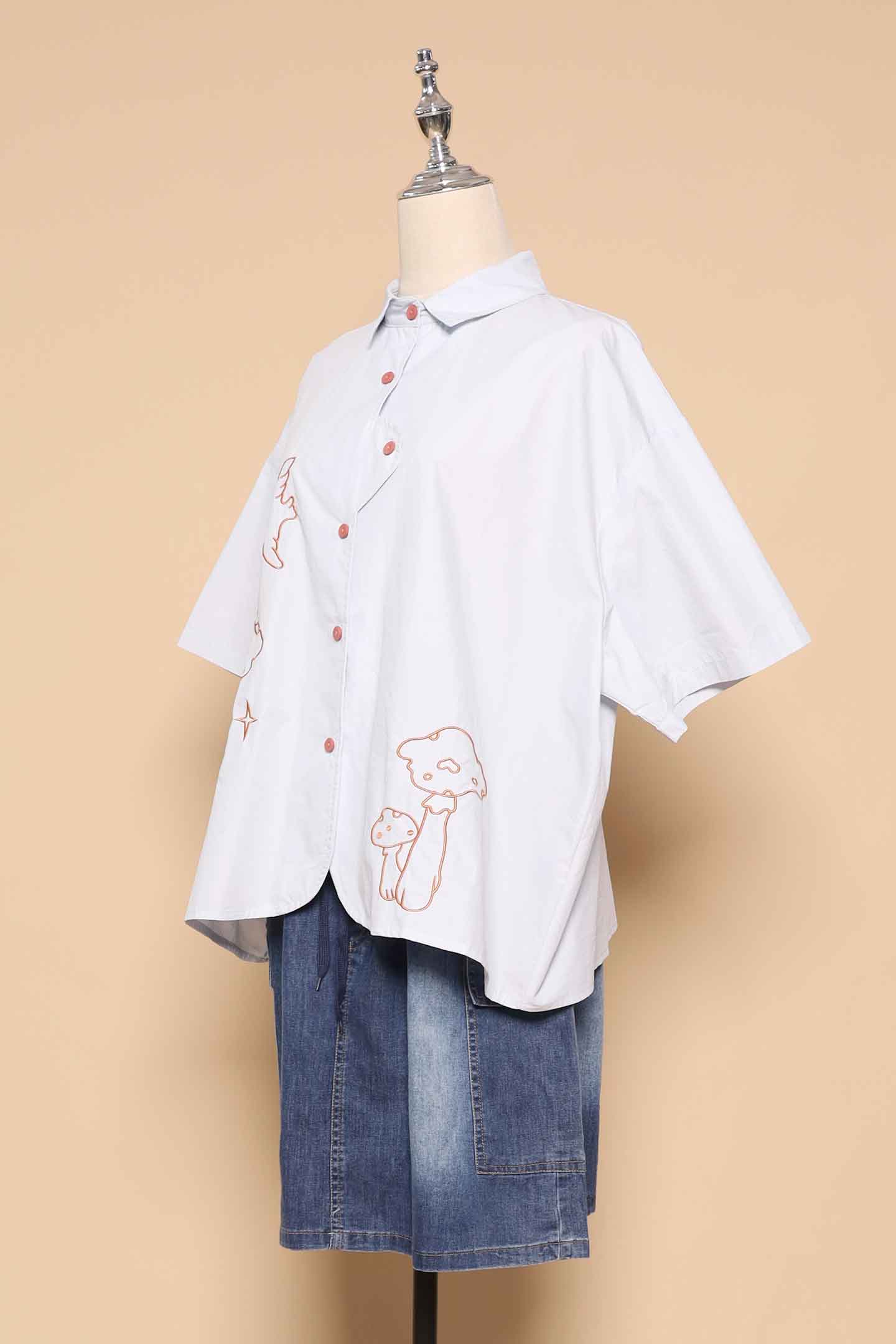 PO - Mushroom Cutie Embroidered Top