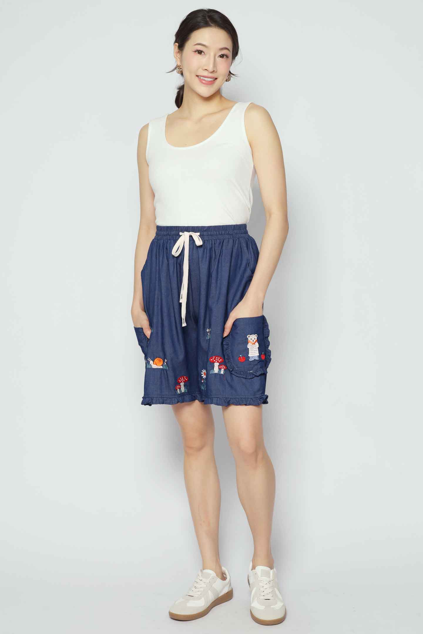 Mushroom Land Denim Shorts