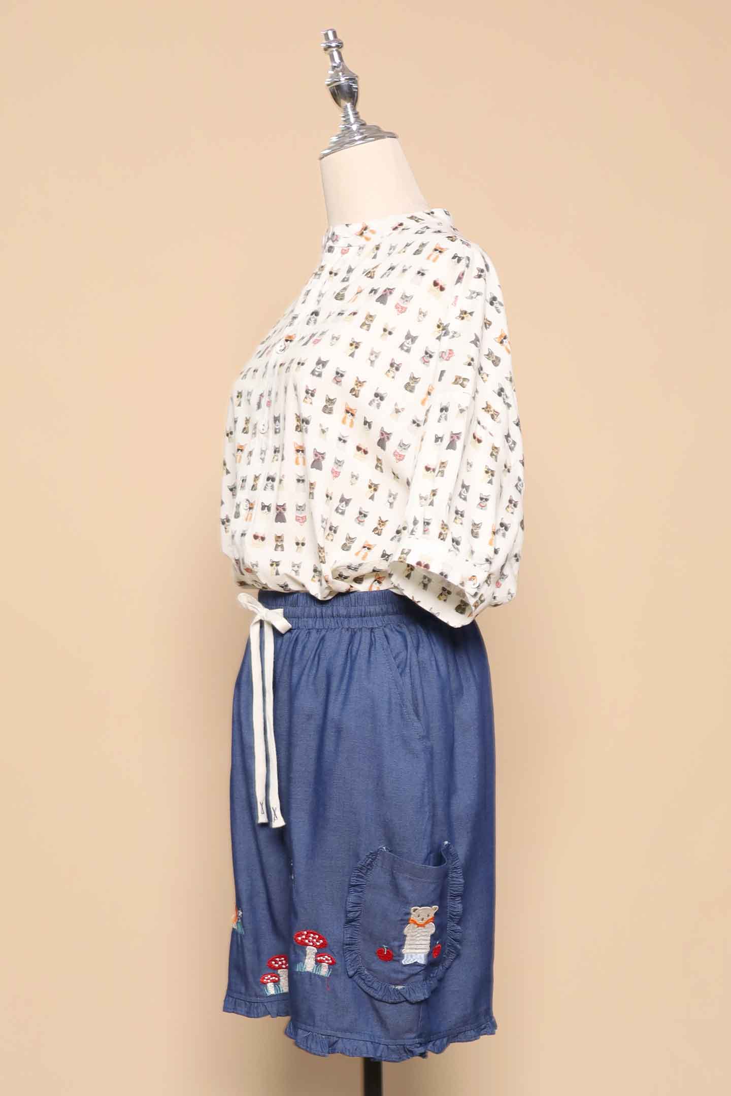 PO - Mushroom Land Denim Shorts