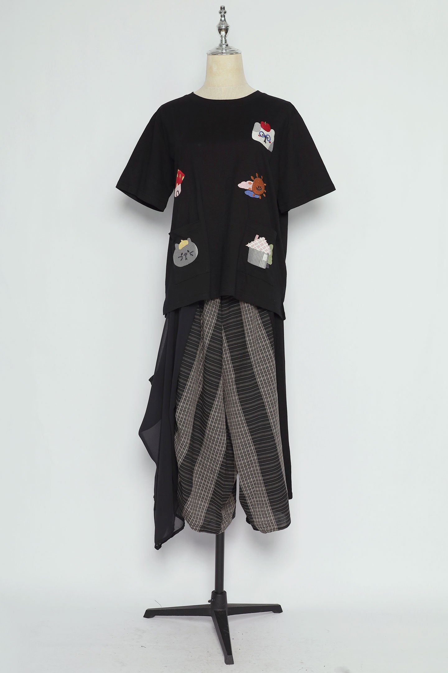 PO - Minami Stripes Checkered Culottes