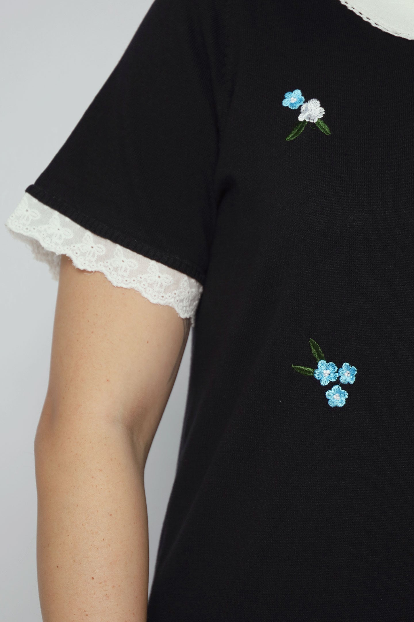 Mylene Floral Lace Knit Dress
