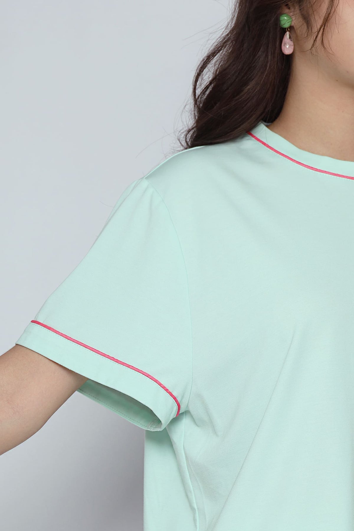 TENCEL - Nap Queen Pyjamas Shorts Set in Strawberry Mint