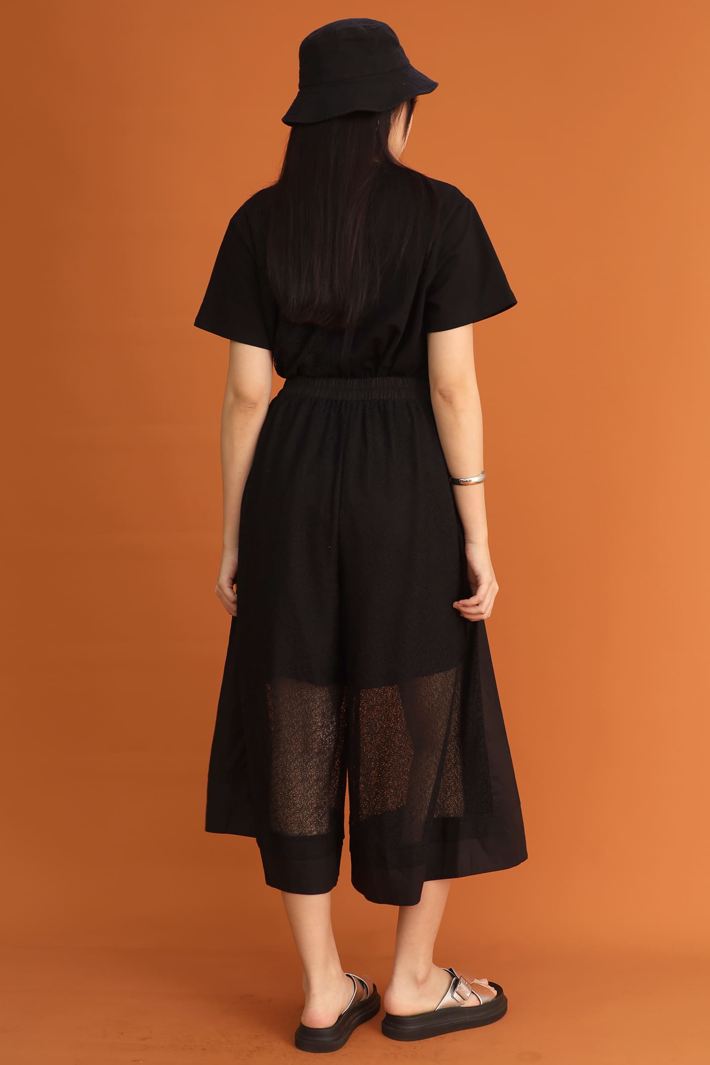 CHOSEN: Adrienna Netted Culottes in Black