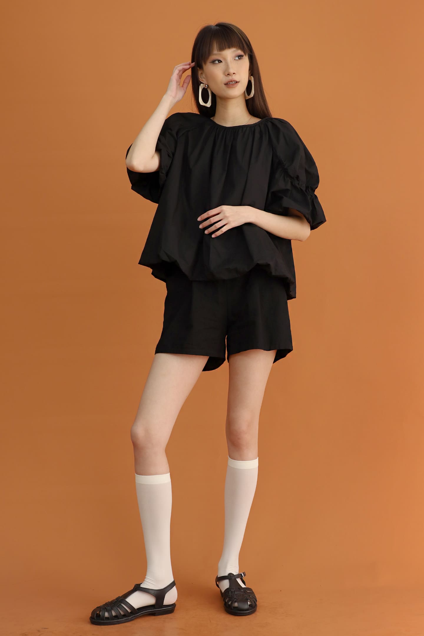 CHOSEN - Neve Balloon Top in Black