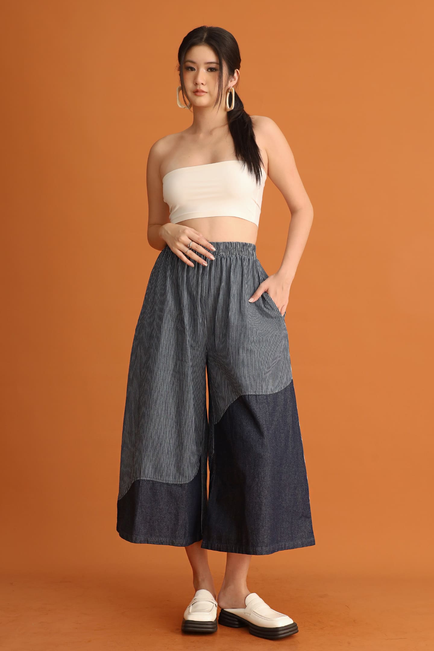 CHOSEN - No Curfew Pinstripes Denim Pants