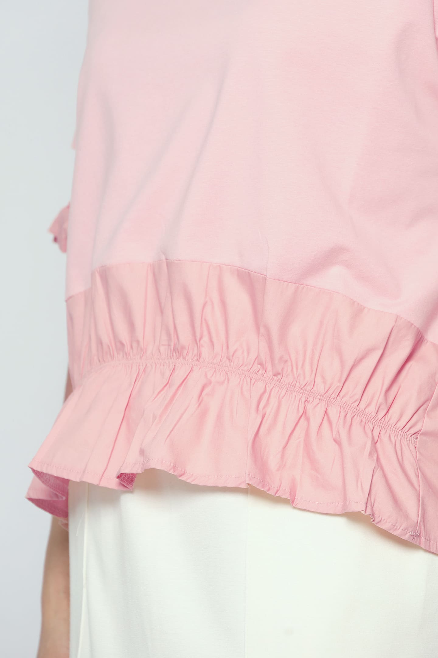 Backorders Easy By TE - Nolan Frill Top in Pink