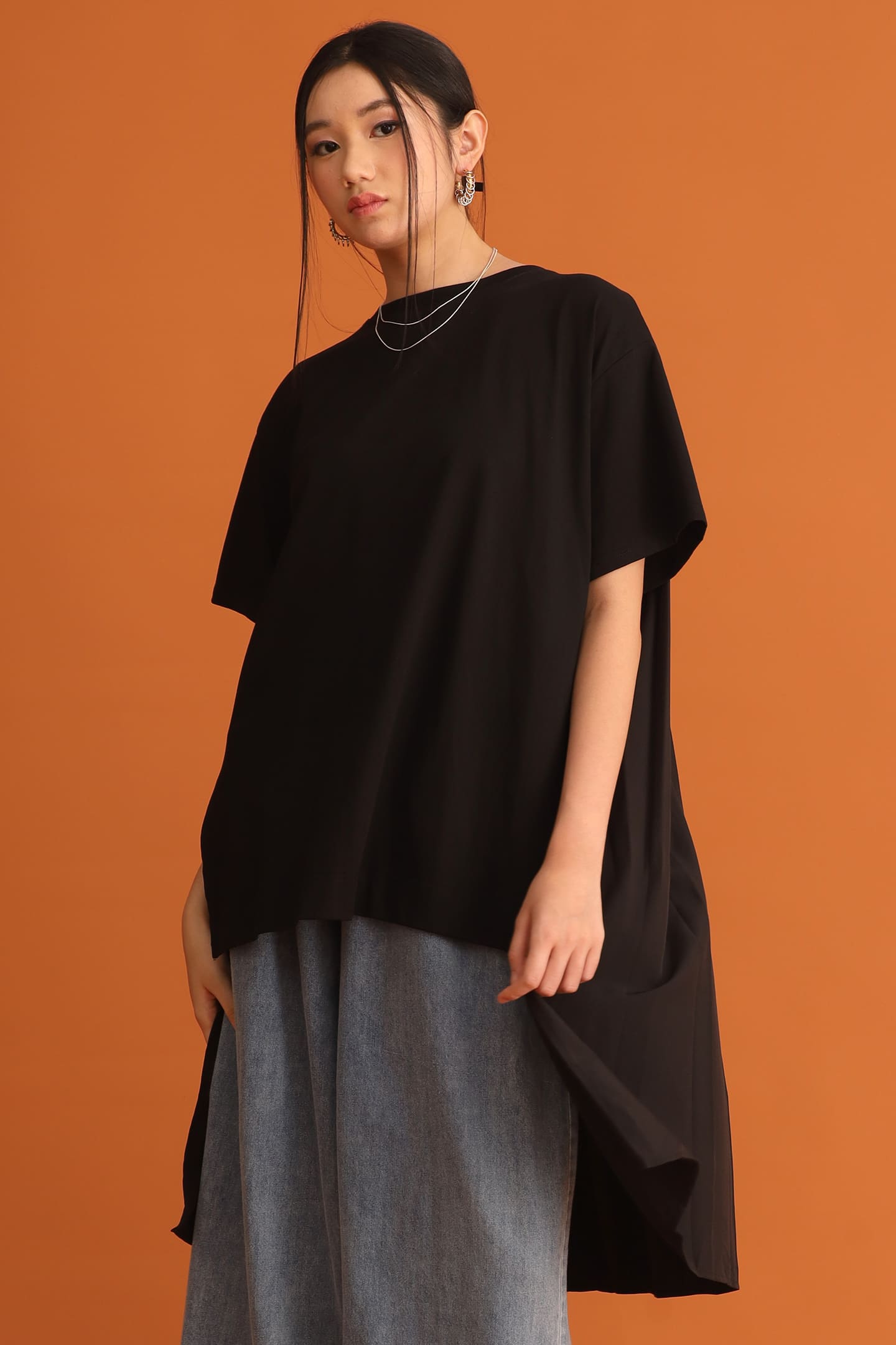 CHOSEN - Odin Back Pleated Top in Black