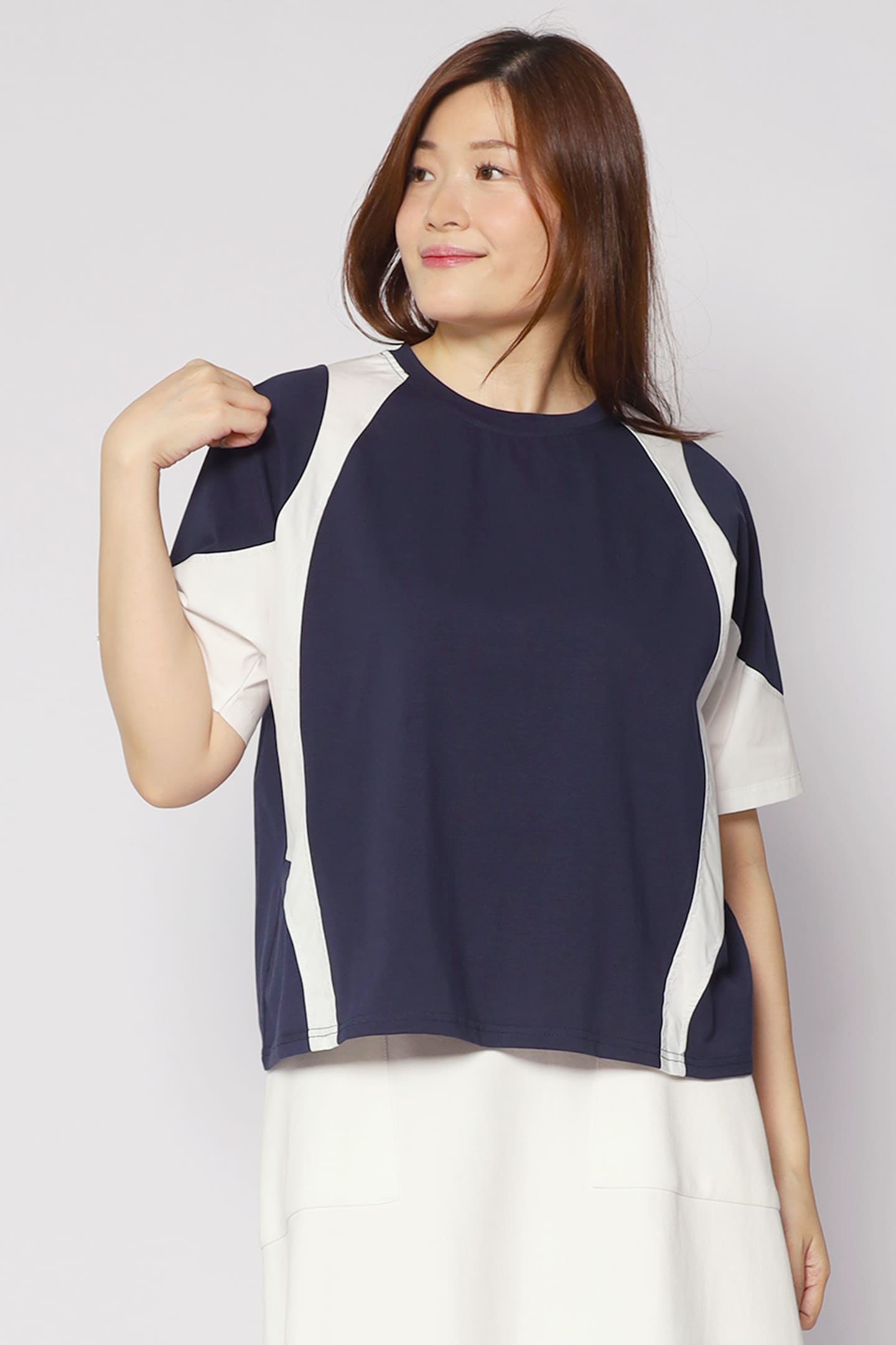 Olivo Colourblock Top in Blue