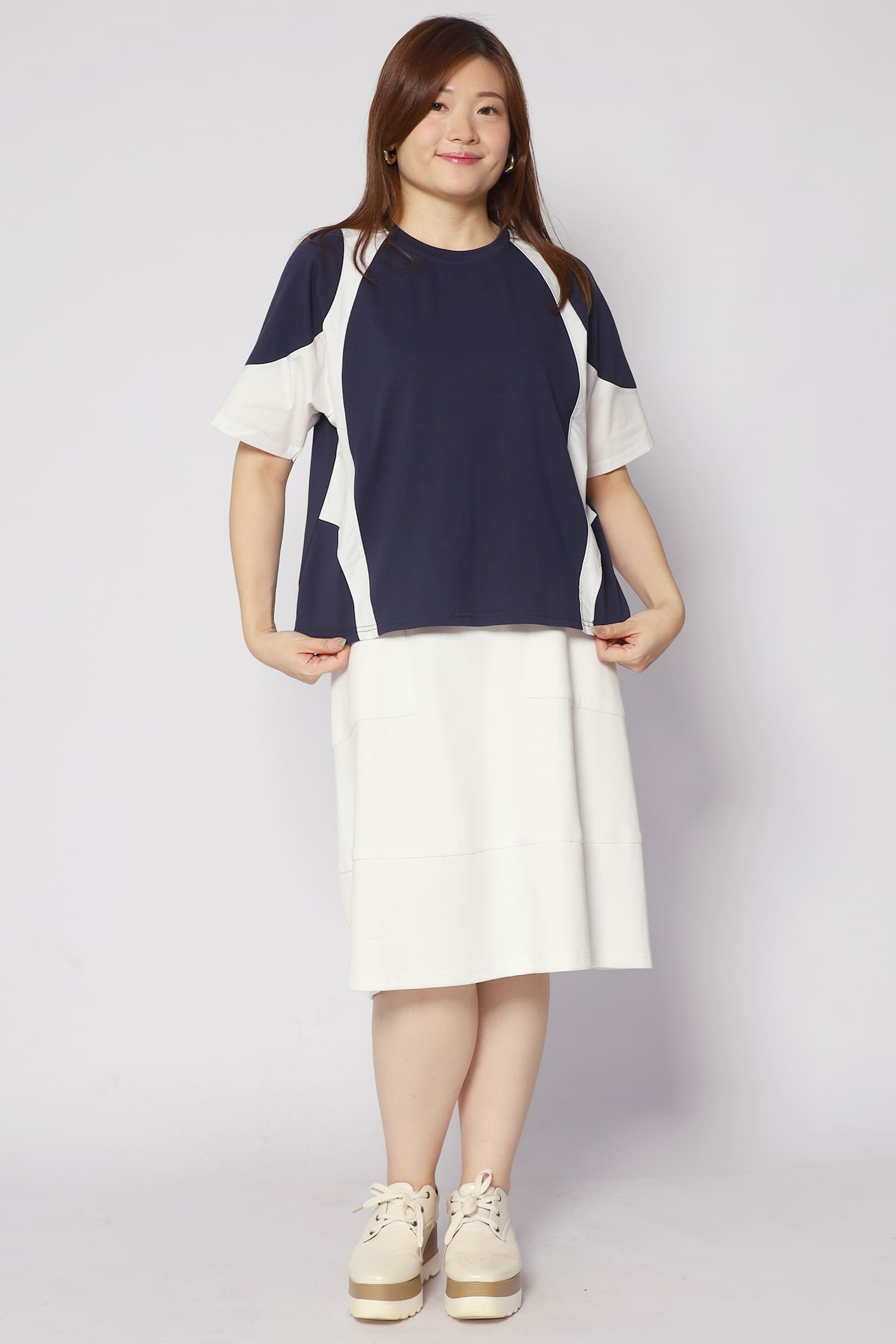 Olivo Colourblock Top in Blue