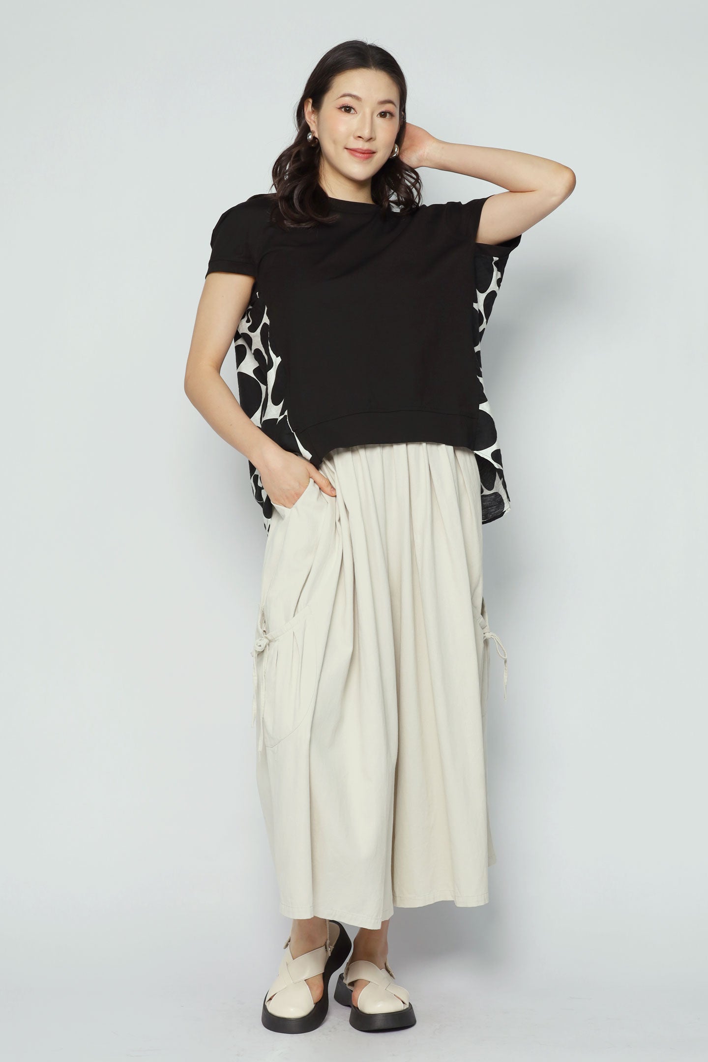 Padma Polkadot Top in Black