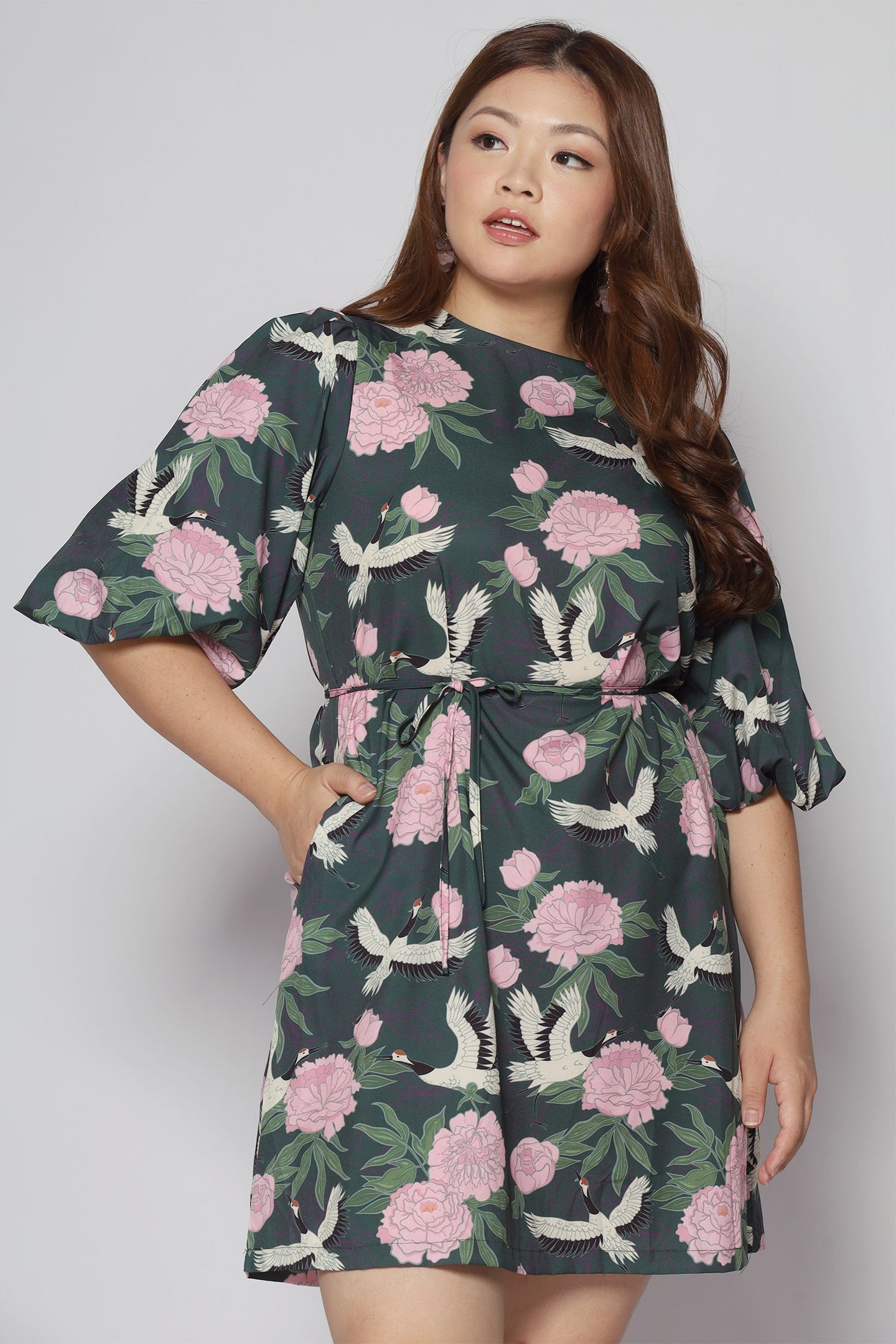 Pam Dress in Peony Crane