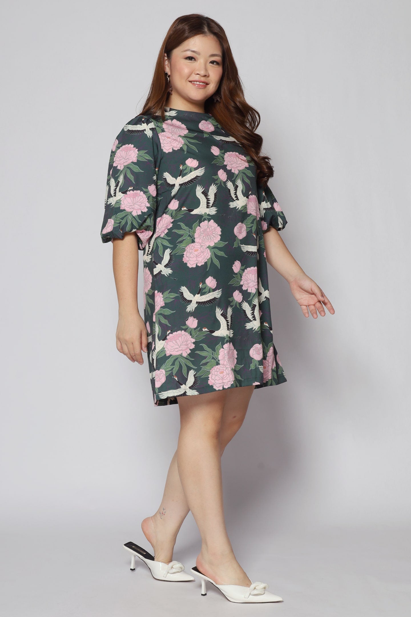 Pam Dress in Peony Crane